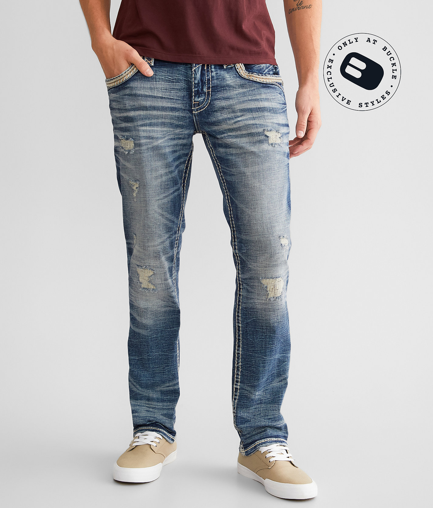 Rock Revival Macklin Slim Straight Stretch Jean - Men's Jeans in Macklin SJ202