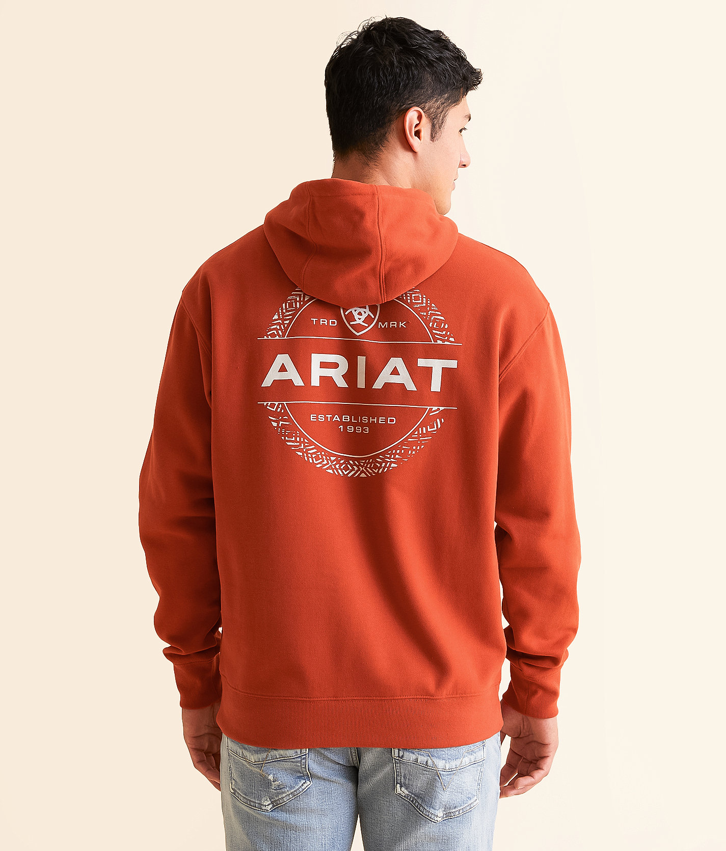 Ariat Southwest Wooden Reticle Hooded Sweatshirt - Men's Sweatshirts in Red Ochre