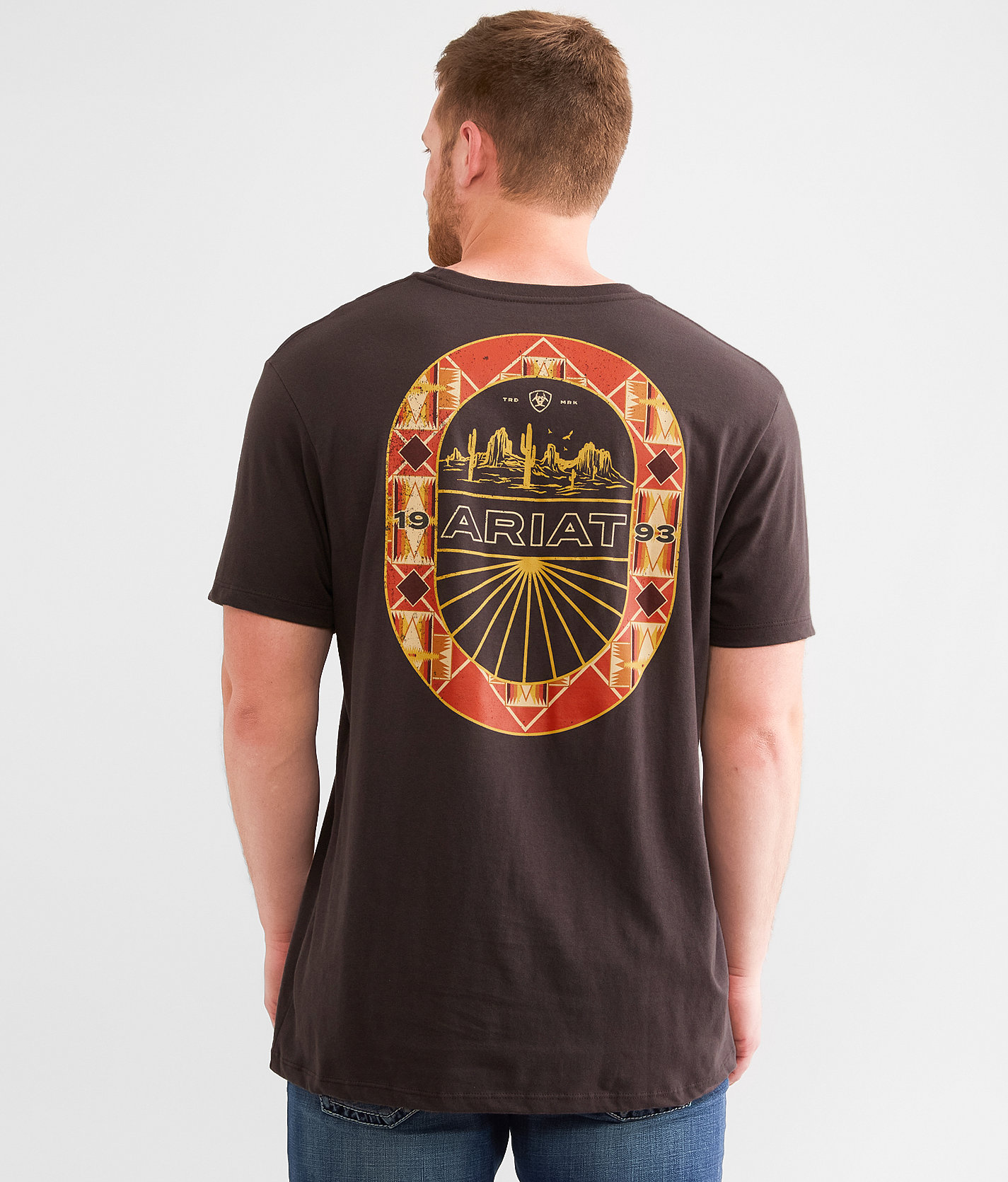 Ariat Southwestern Canyon Shield T-Shirt - Men's T-Shirts in Dark Brown