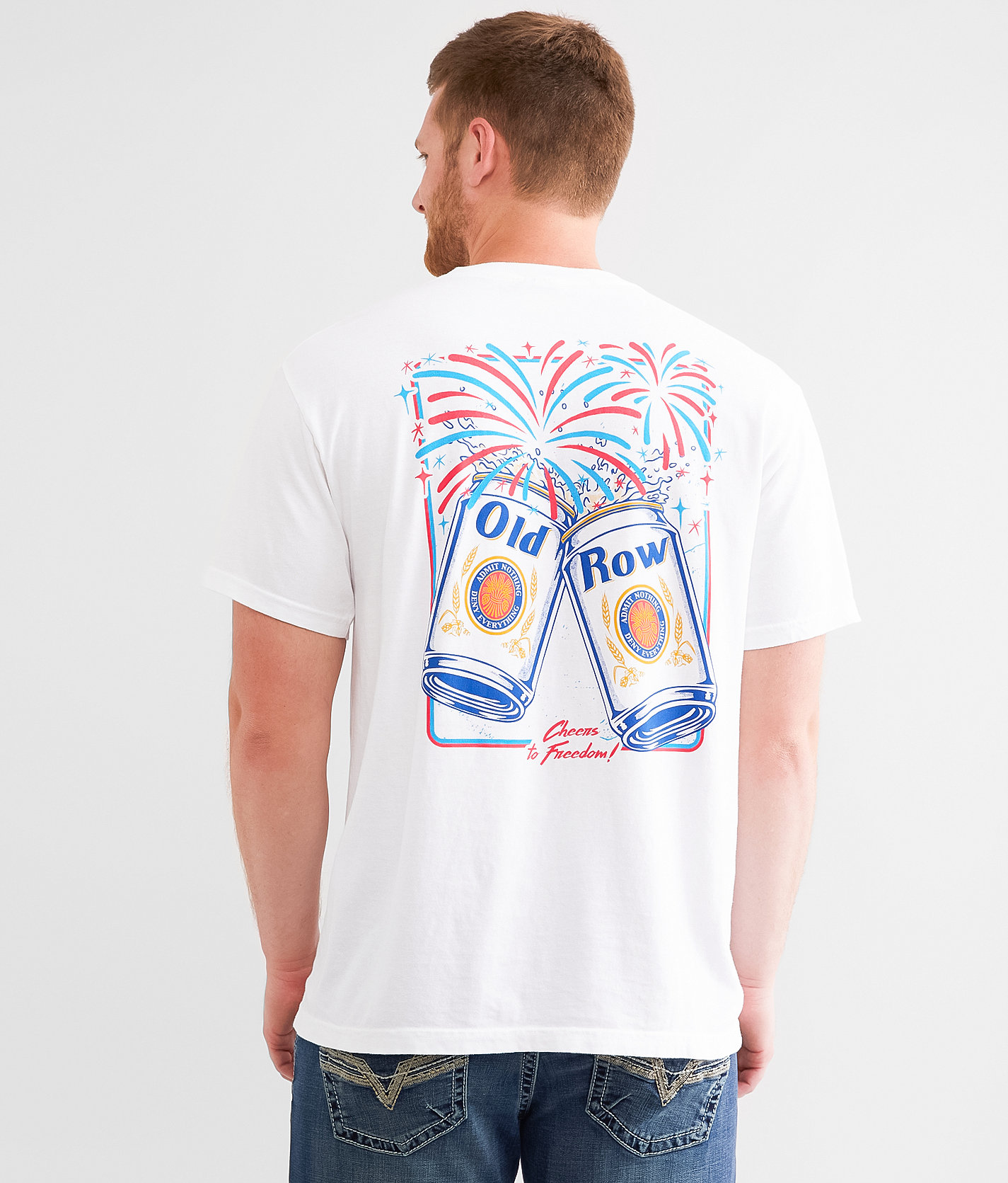 Old Row Cheers To Freedom T-Shirt - Men's T-Shirts in White
