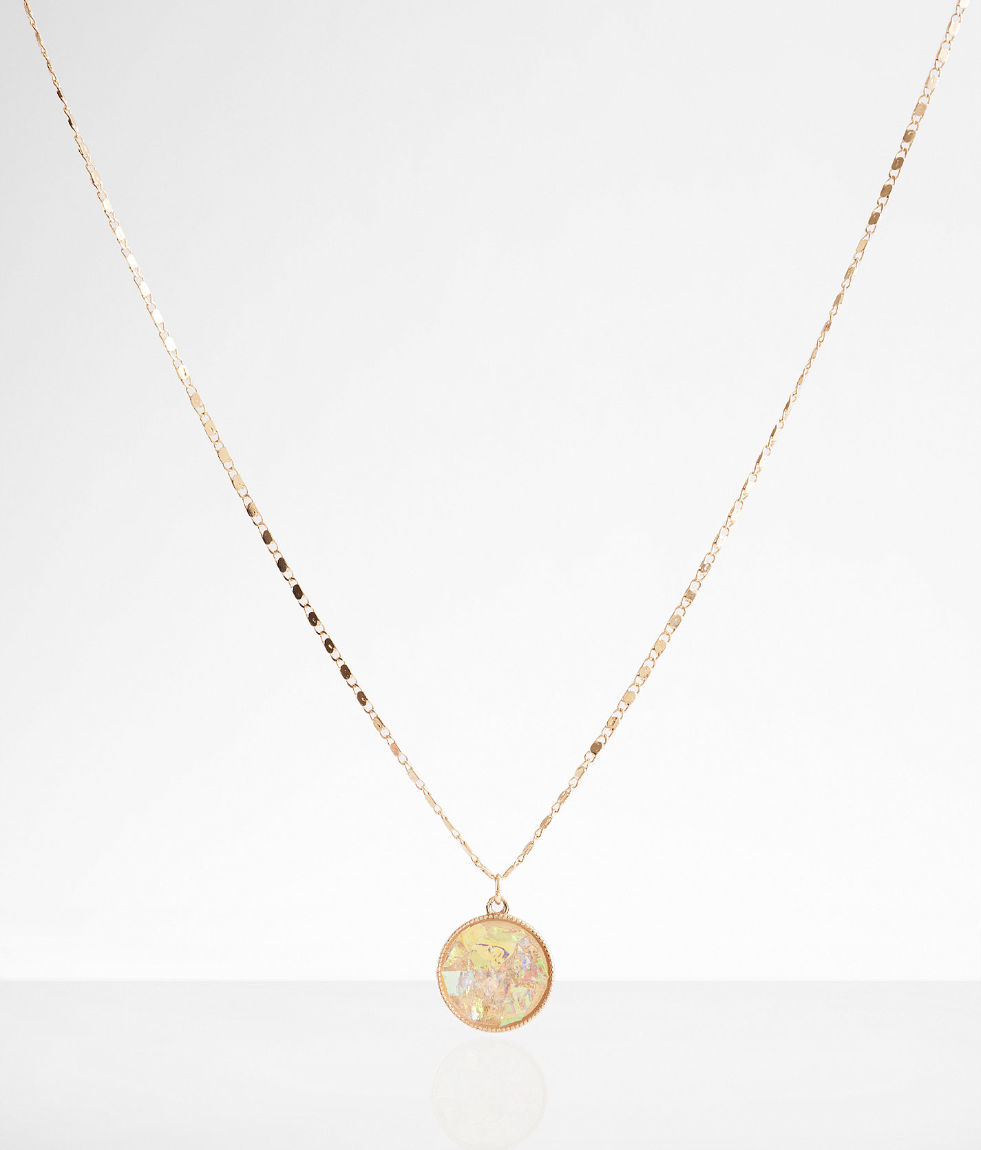 boutique by BKE Foiled Pendant Necklace - Women's Jewelry in Gold