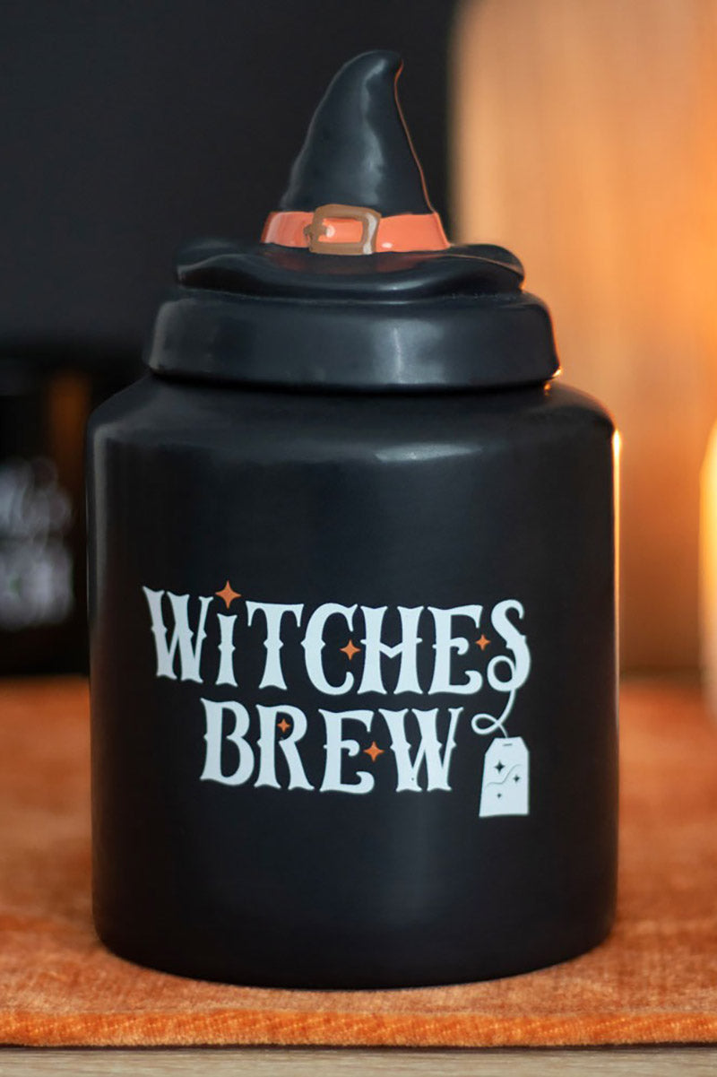 Witches Brew Ceramic Halloween Tea Canister