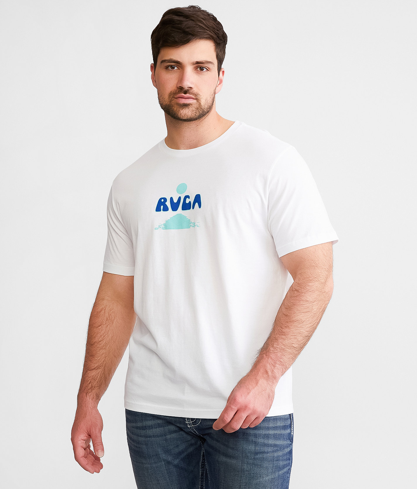 RVCA Blue Lagoon T-Shirt - Men's T-Shirts in White