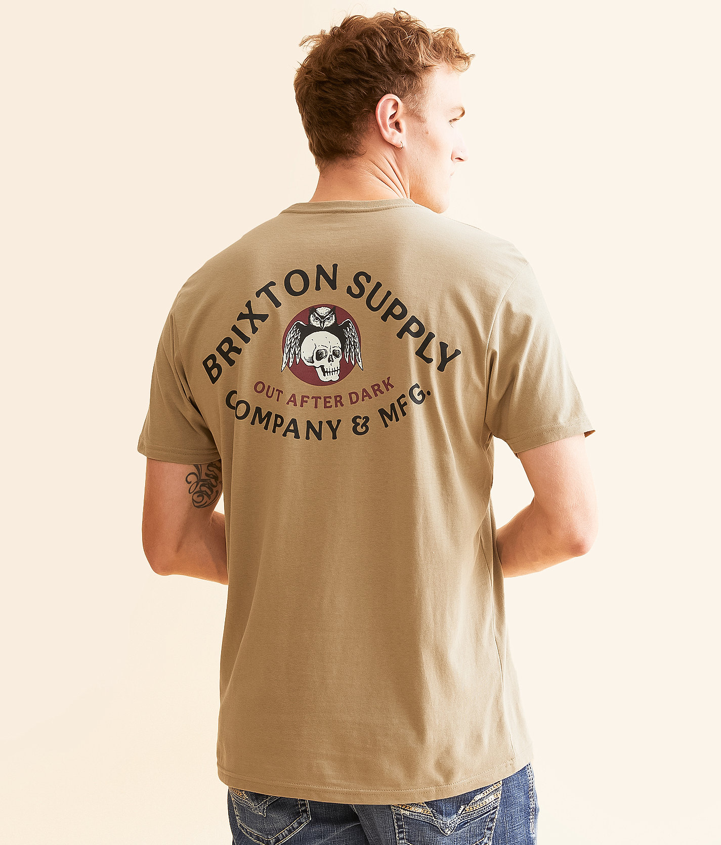 Brixton Potion T-Shirt - Men's T-Shirts in Oatmeal