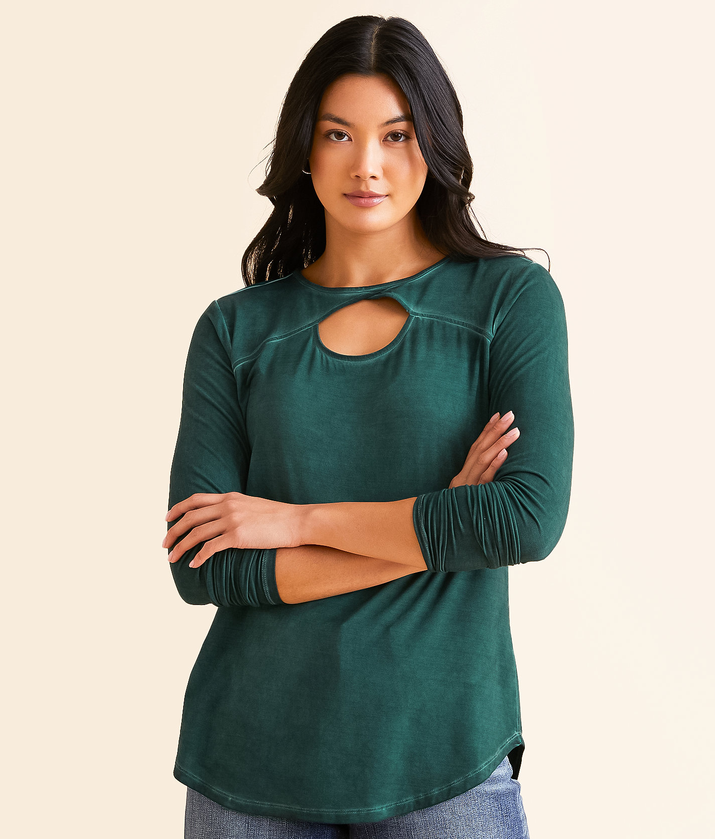 White Crow Freya Top - Women's Shirts & Blouses in Cyprus Green