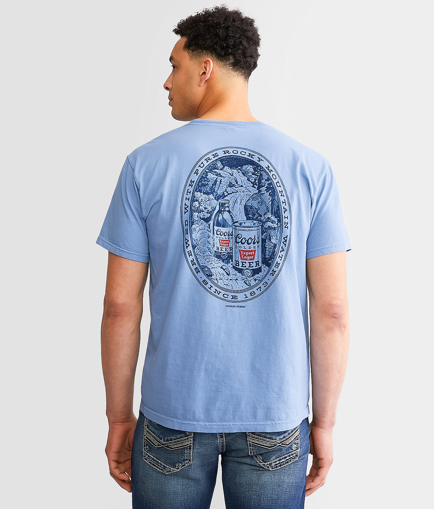 tee luv Coors® Beer T-Shirt - Men's T-Shirts in Washed Denim