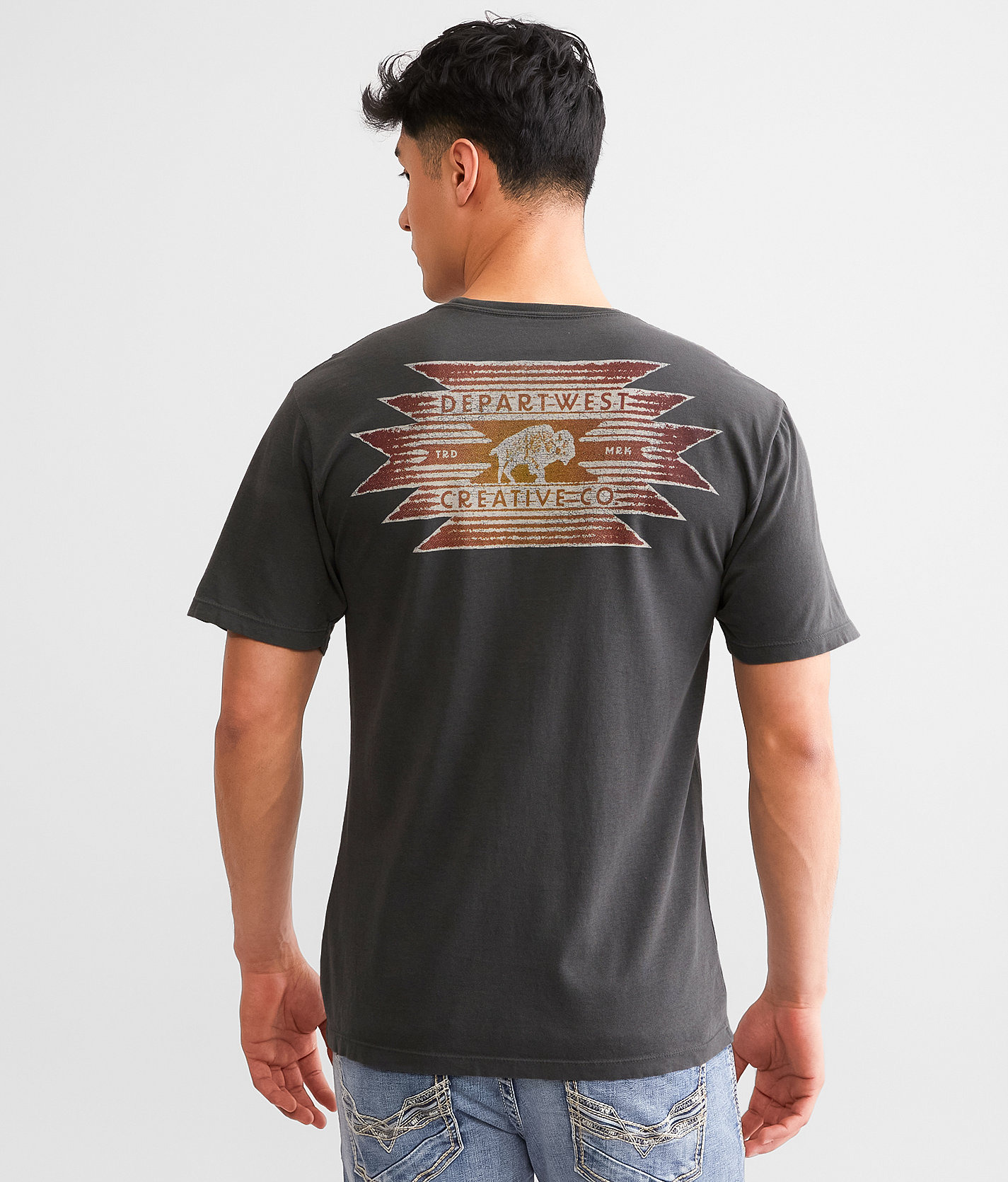 Departwest Bison Sunset T-Shirt - Men's T-Shirts in Black