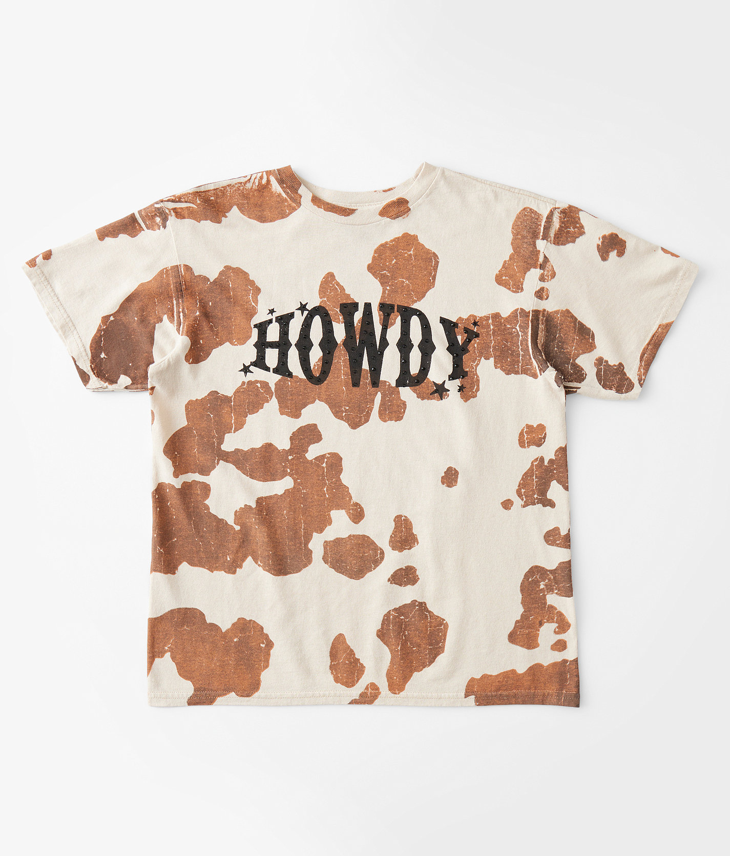 Girls - American Highway Howdy Rhinestone T-Shirt - Girl's T-Shirts in Putty