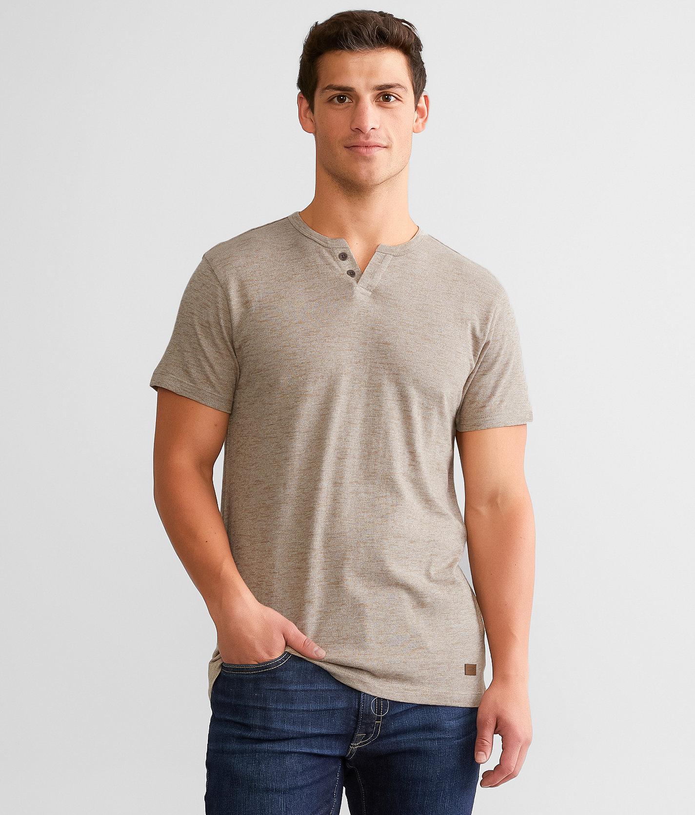 Outpost Makers Slub Knit Henley - Men's T-Shirts in Shitake