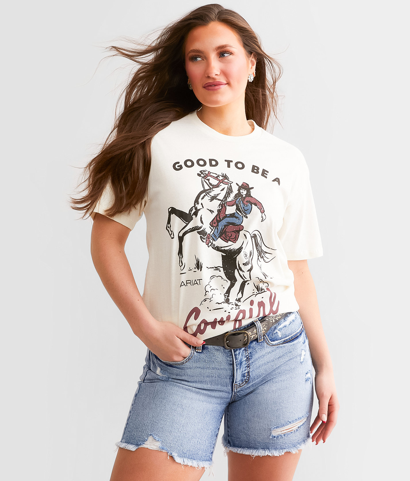 Ariat Good To Be A Cowgirl T-Shirt - Women's T-Shirts in Natural