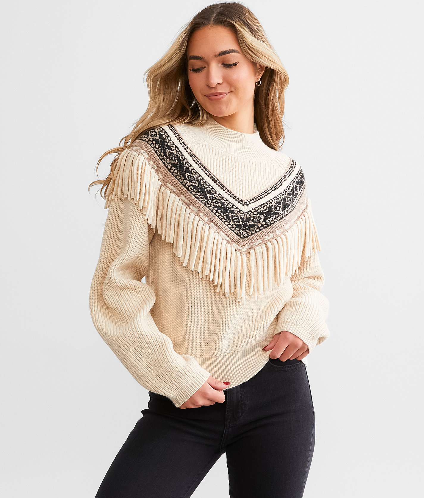 Z Supply North Fringe Sweater - Women's Sweaters in Stone
