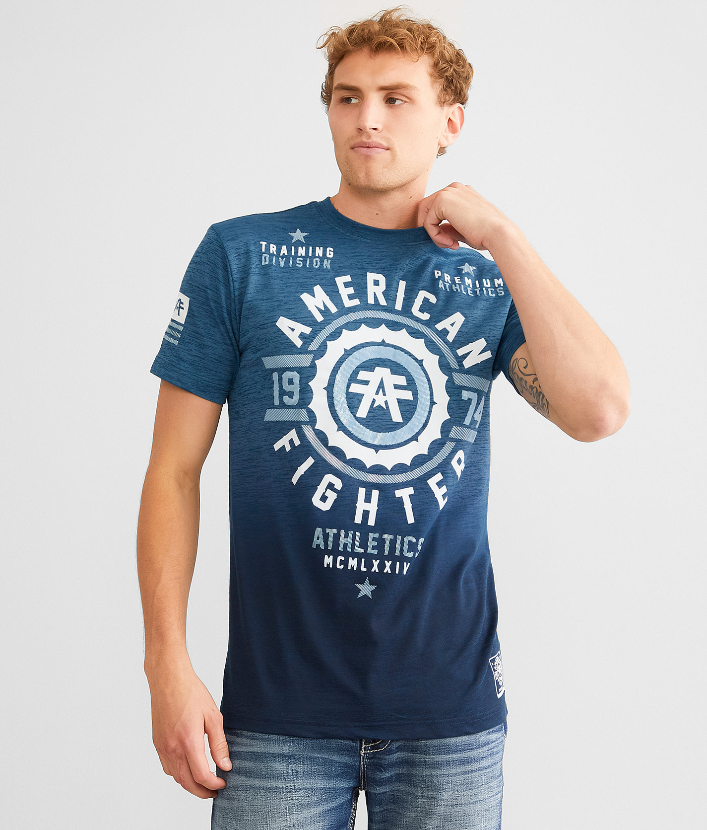 American Fighter Fair Grove T-Shirt - Men's T-Shirts in Poseidon BLue