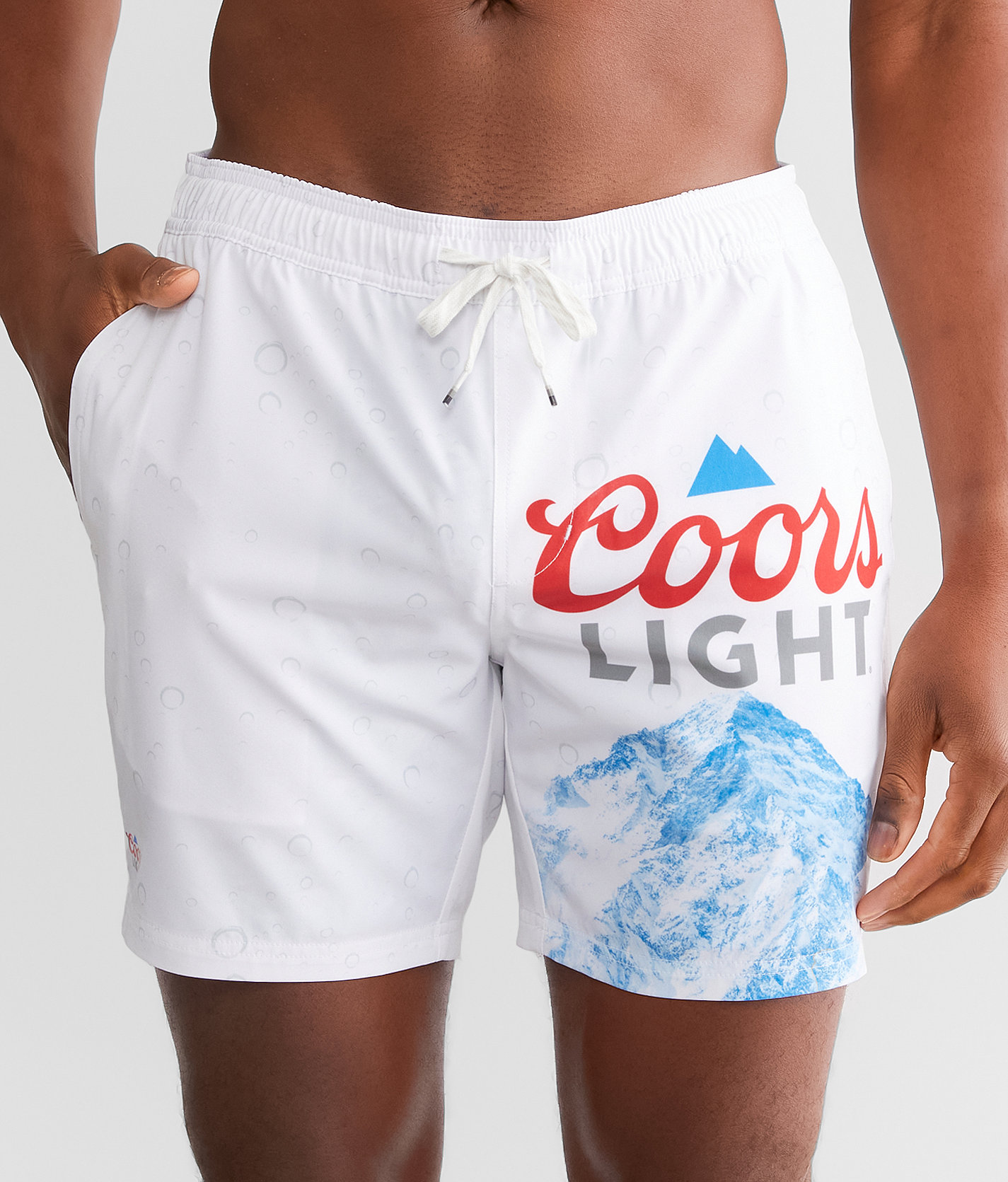 Valor Coors Light® Stretch Swim Trunks - Men's Swimwear in Grey