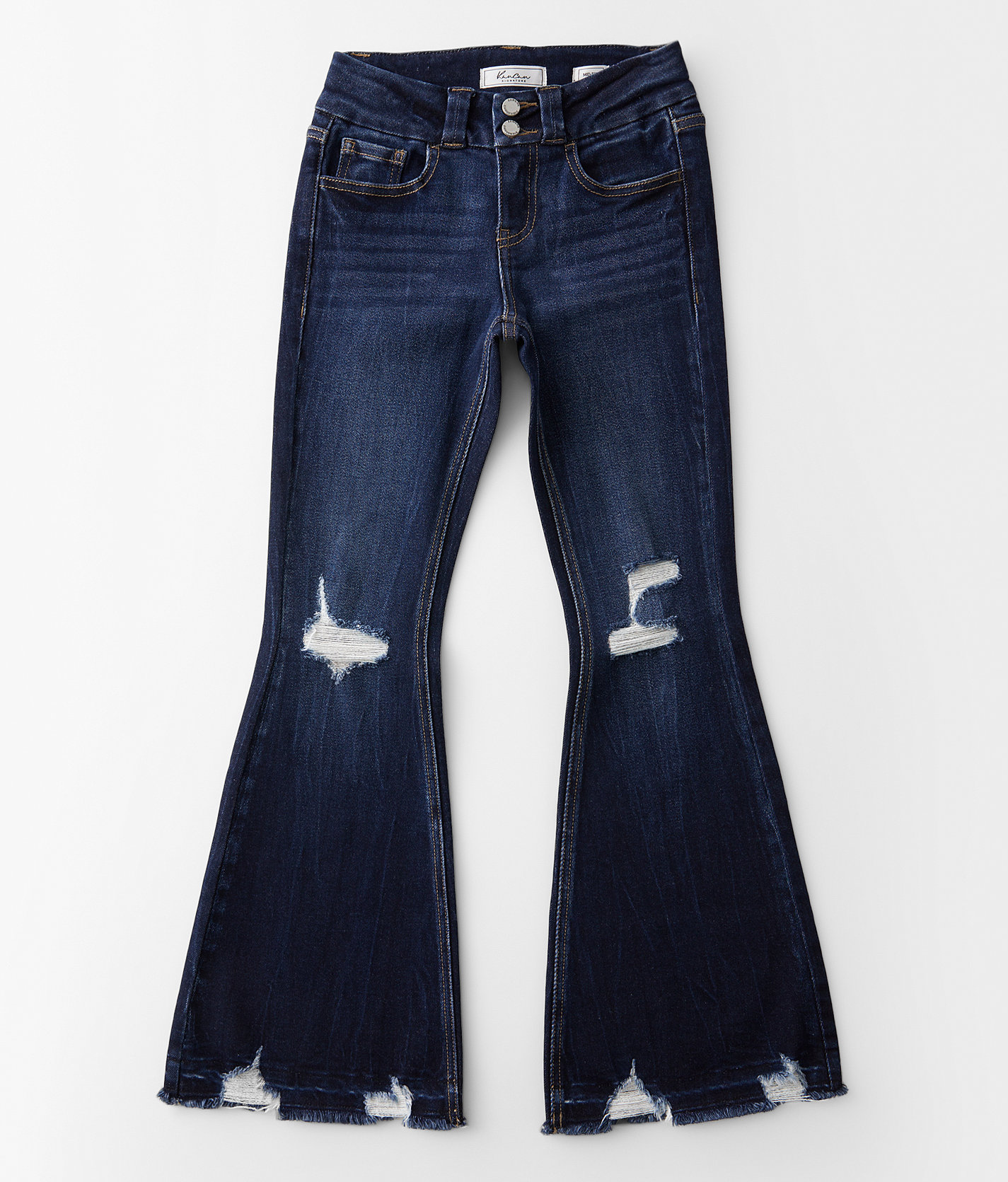 Girls - KanCan Signature Mid-Rise Flare Stretch Jean - Girl's Jeans in Serenity