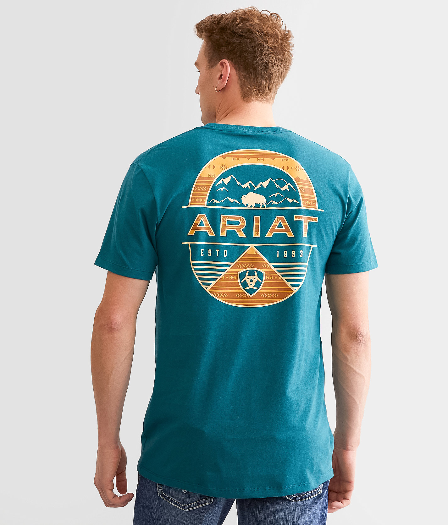 Ariat Sun Valley Circle T-Shirt - Men's T-Shirts in Meditteranea