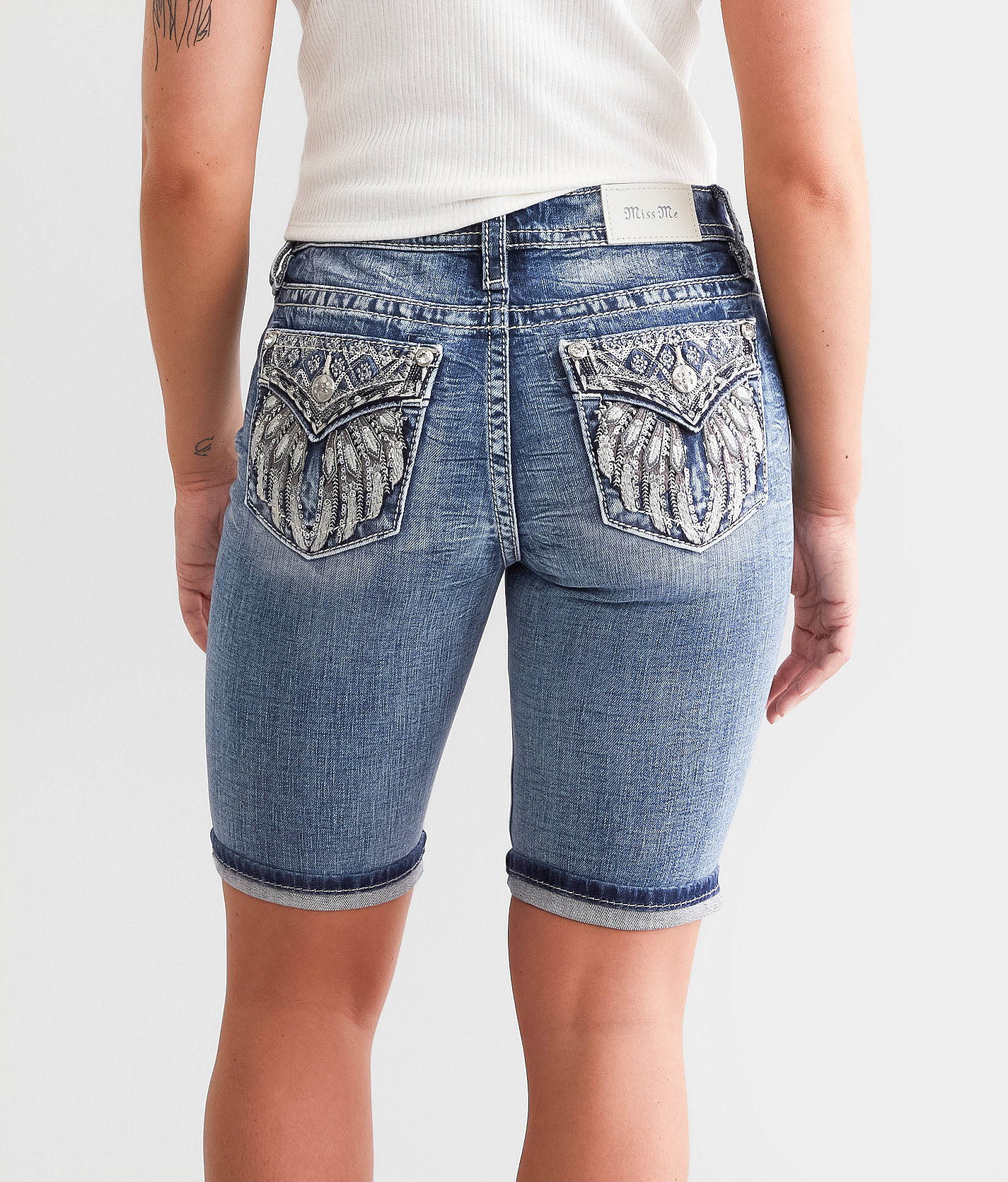 Miss Me Curvy Bermuda Stretch Short - Women's Shorts in K1282