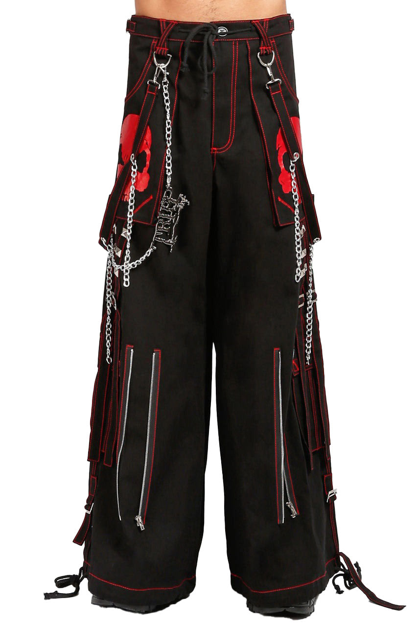 Tripp NYC Doom Skull Pants [BLK/RED STITCH]