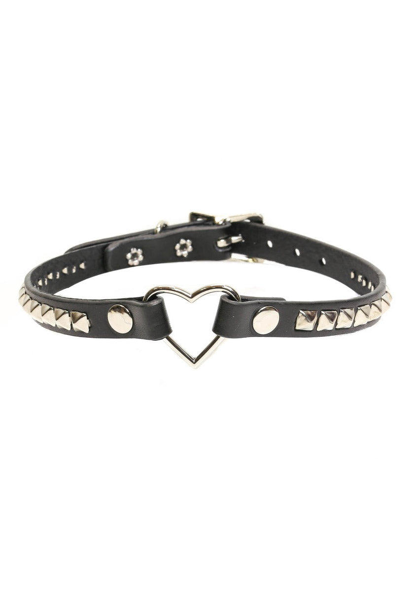 Cross My Heart Pyramid Studded Choker
