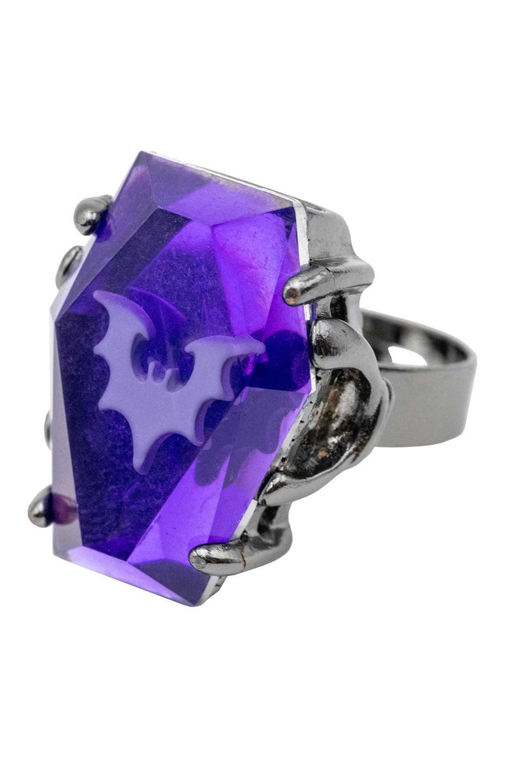 Elvira Coffin Jewel Purple Ring