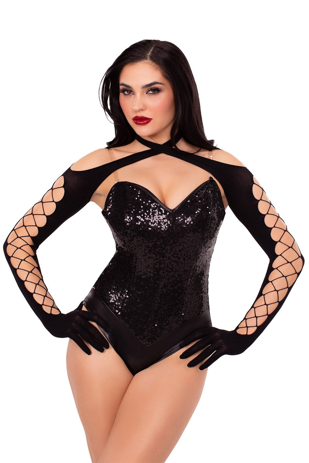 Ravyn Net Gloved Shrug