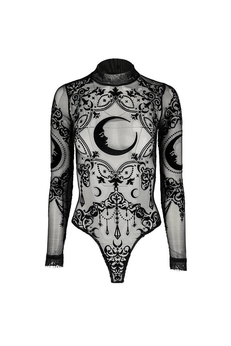 Crescent Moon Mesh Bodysuit