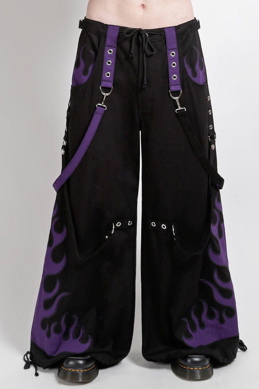 Tripp NYC Flame Dark Street Pants [Black/Purple]