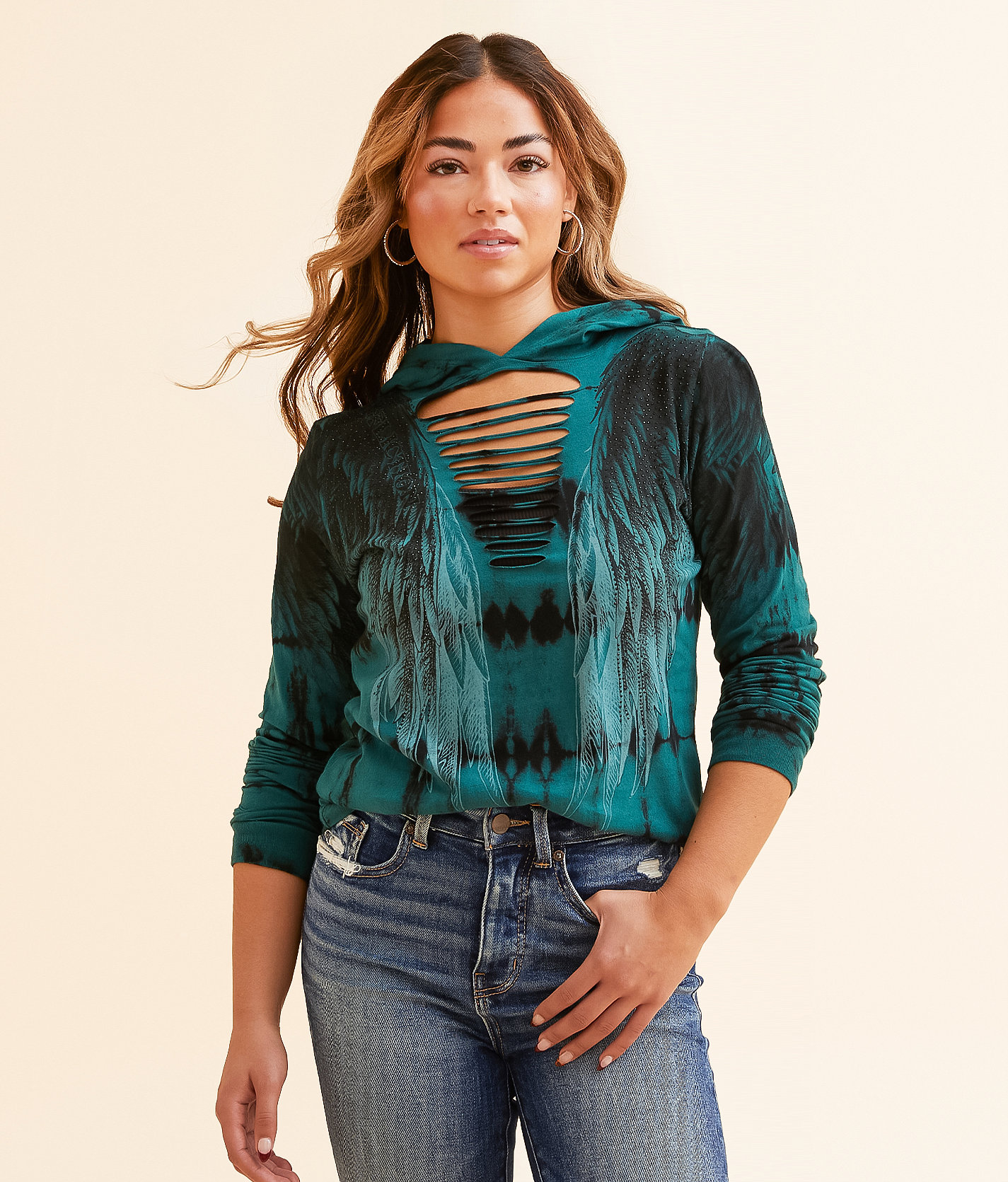 Affliction Cherielle Hoodie - Women's Sweatshirts in Flux Wash