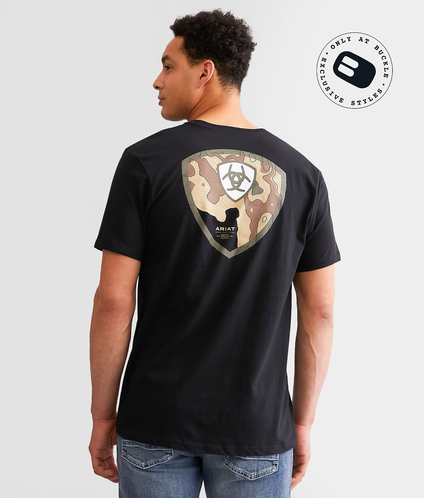Ariat Topographic Seal T-Shirt - Men's T-Shirts in Black