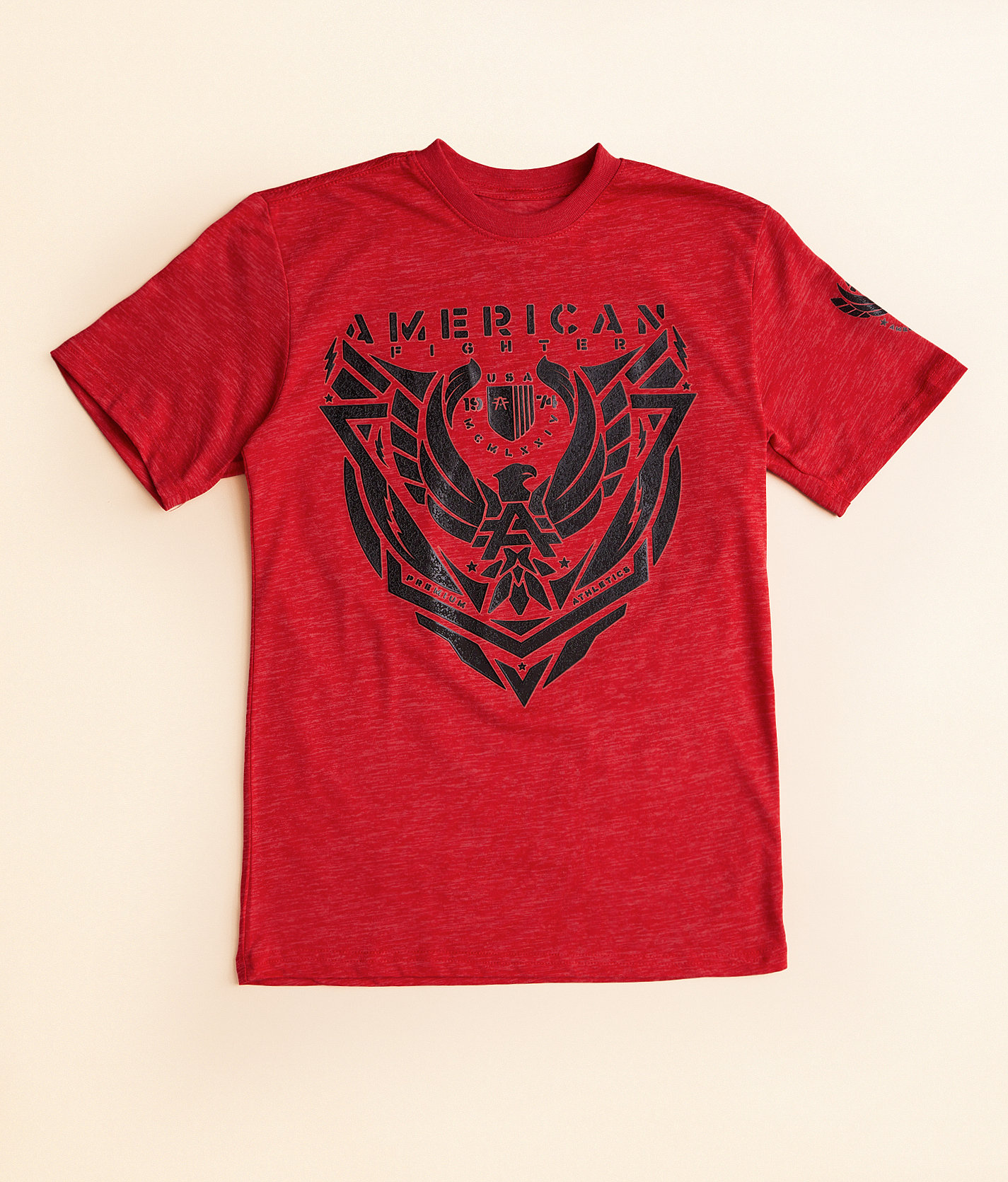 Boys - American Fighter Crofton T-Shirt - Boy's T-Shirts in Cherry Dark Cherry