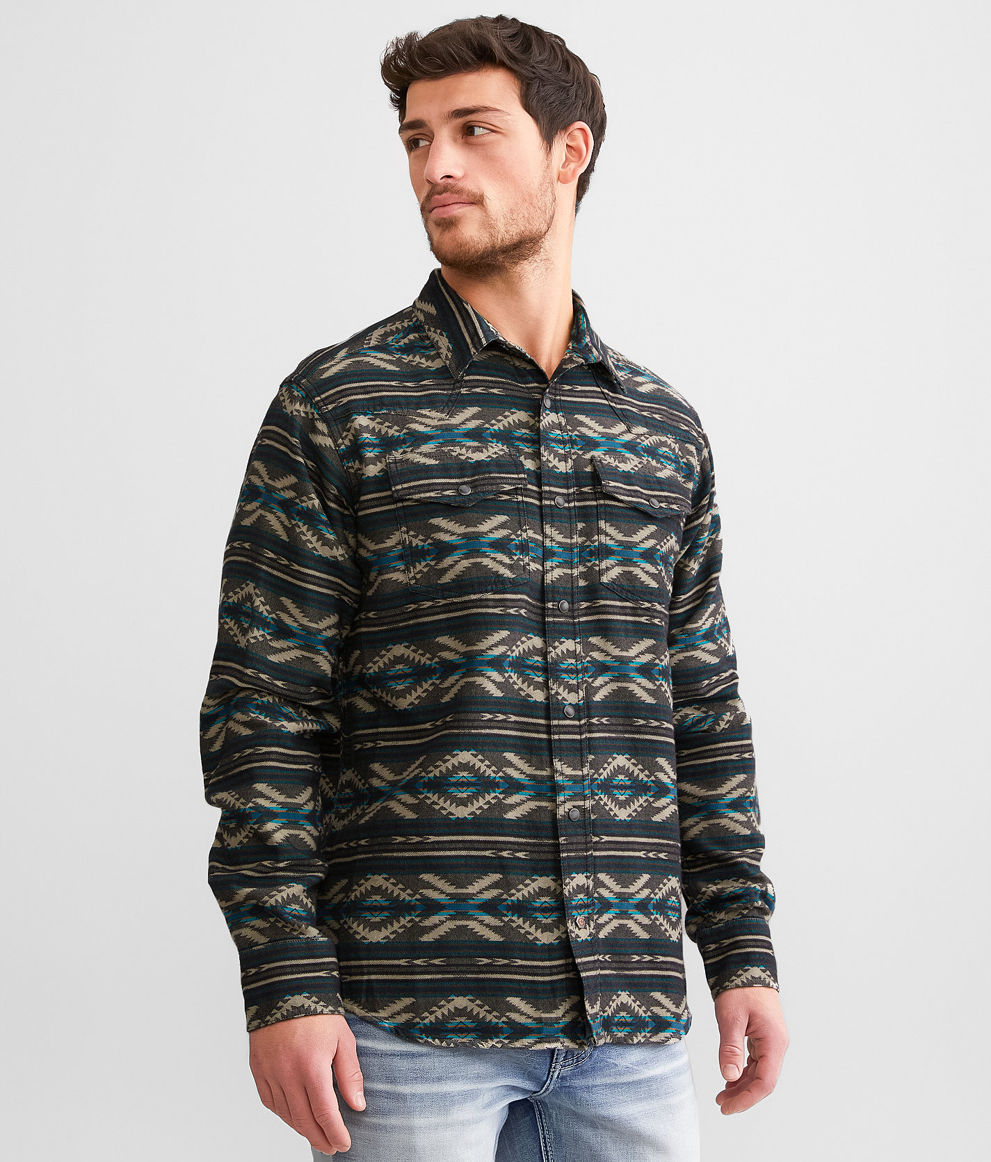 Ariat Harper Western Flannel Shirt - Men's Shirts in Pure Cashmere