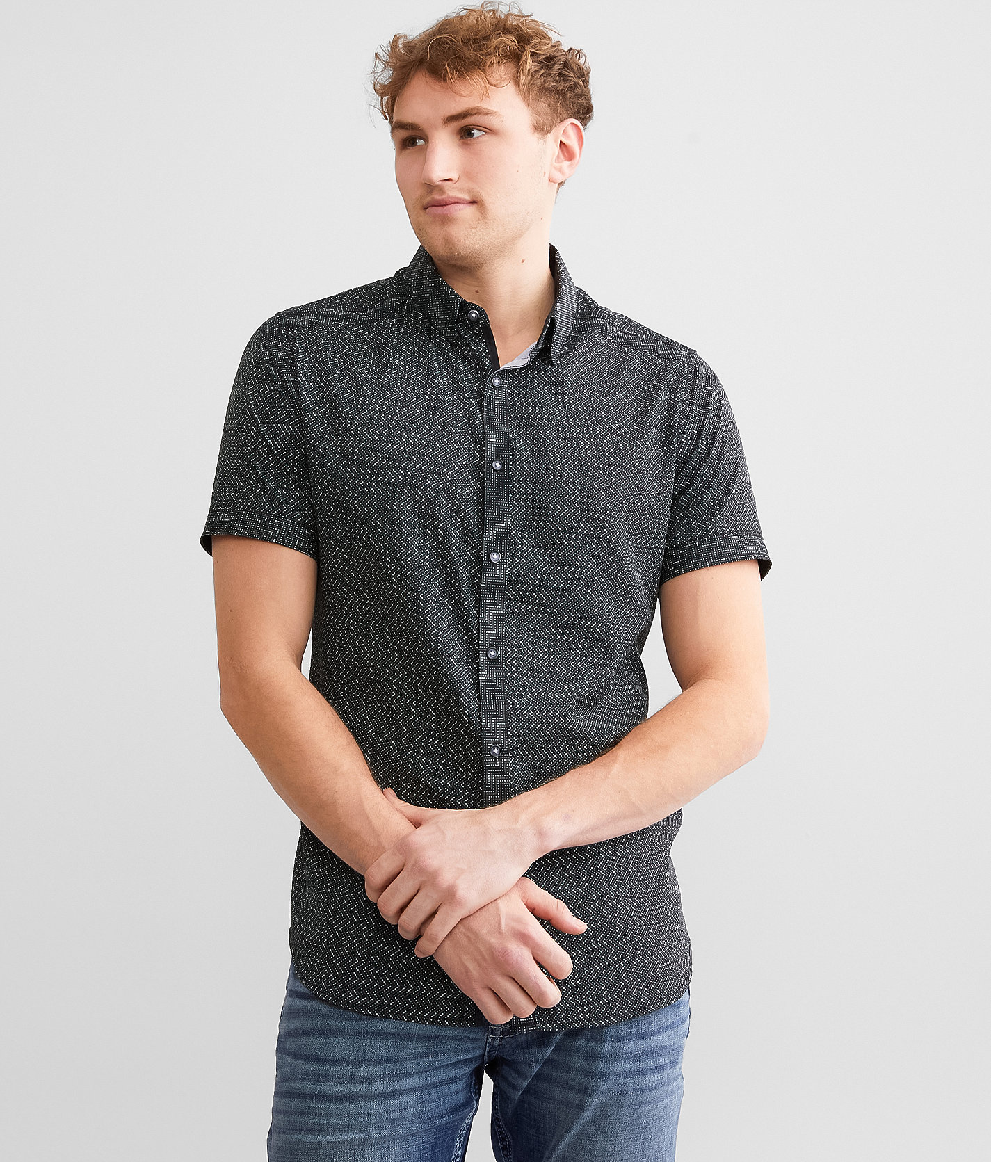 J.B. Holt Tailored Performance Stretch Shirt - Men's Shirts in Black