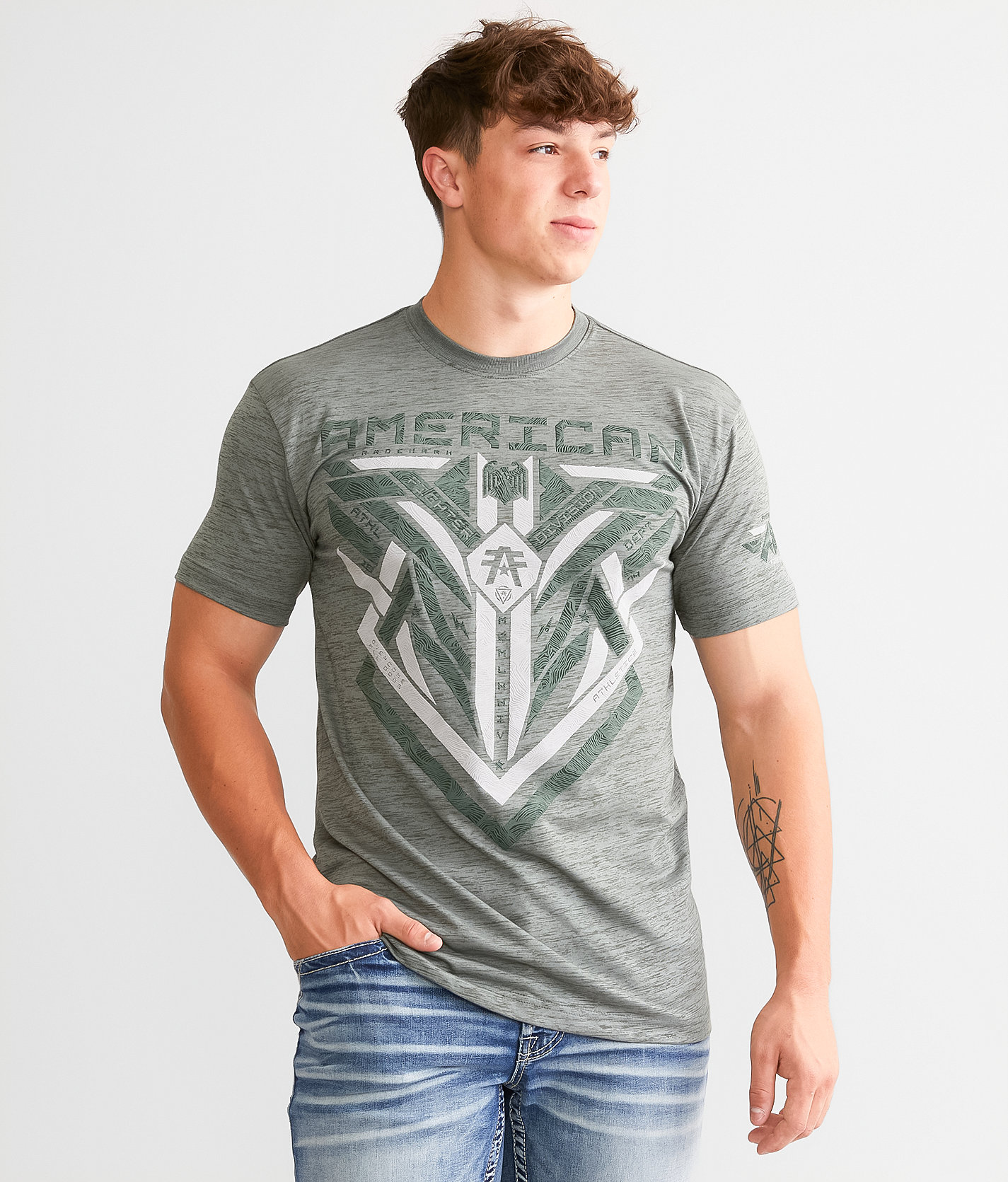 American Fighter Acra T-Shirt - Men's T-Shirts in Sage Dark Sage