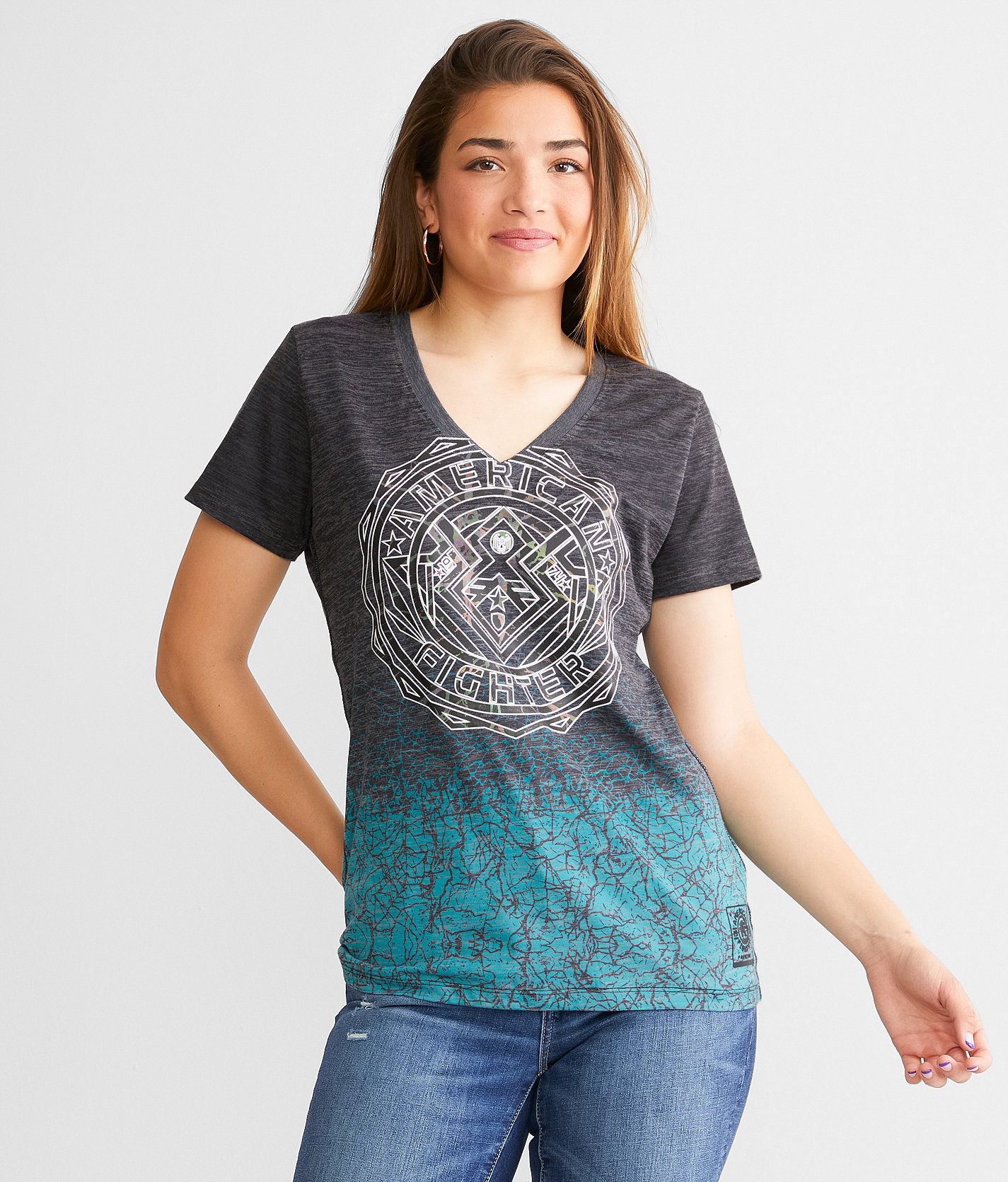 American Fighter Larson T-Shirt - Women's T-Shirts in Mist Grey Multi