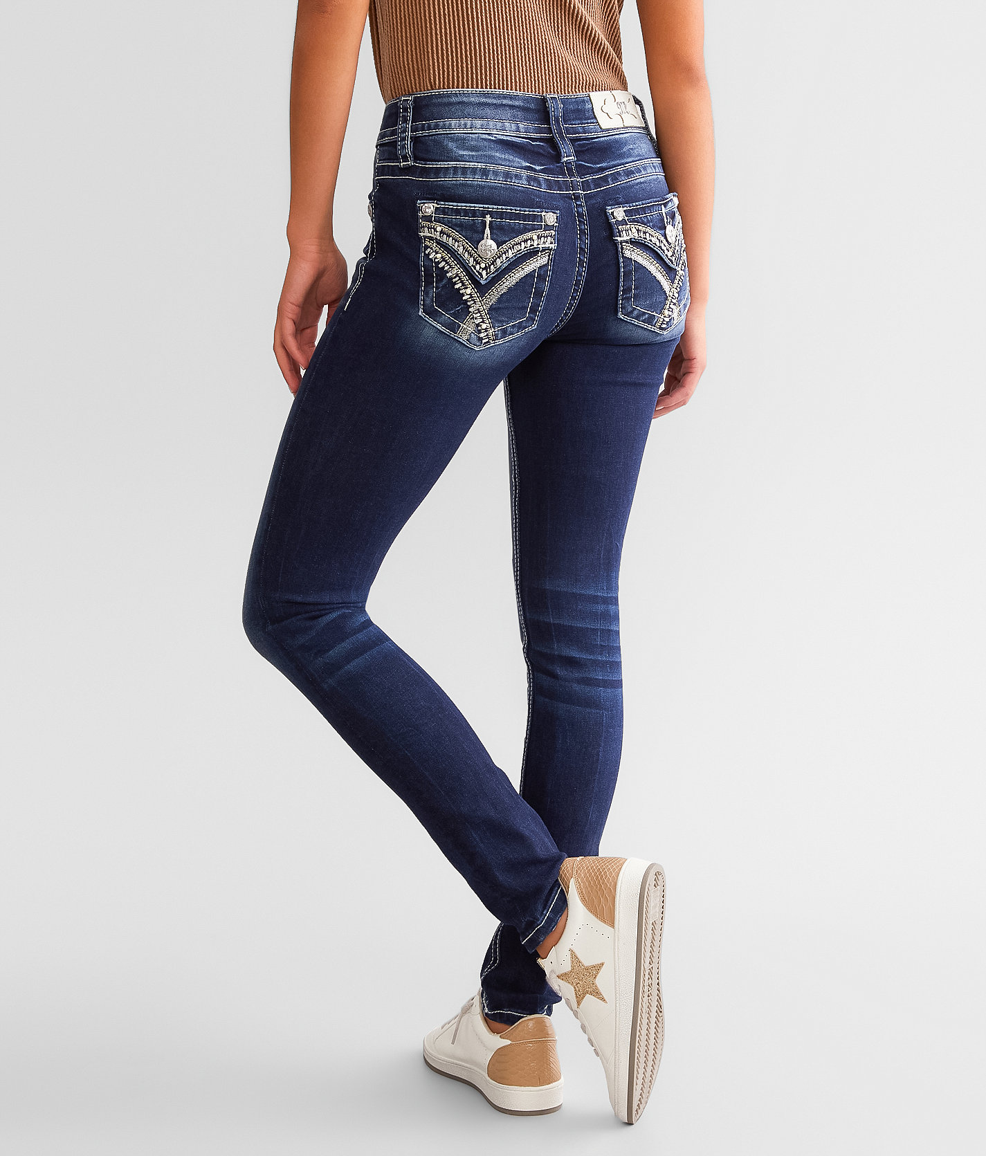 Miss Me Mid-Rise Skinny Stretch Jean - Women's Jeans in D1057