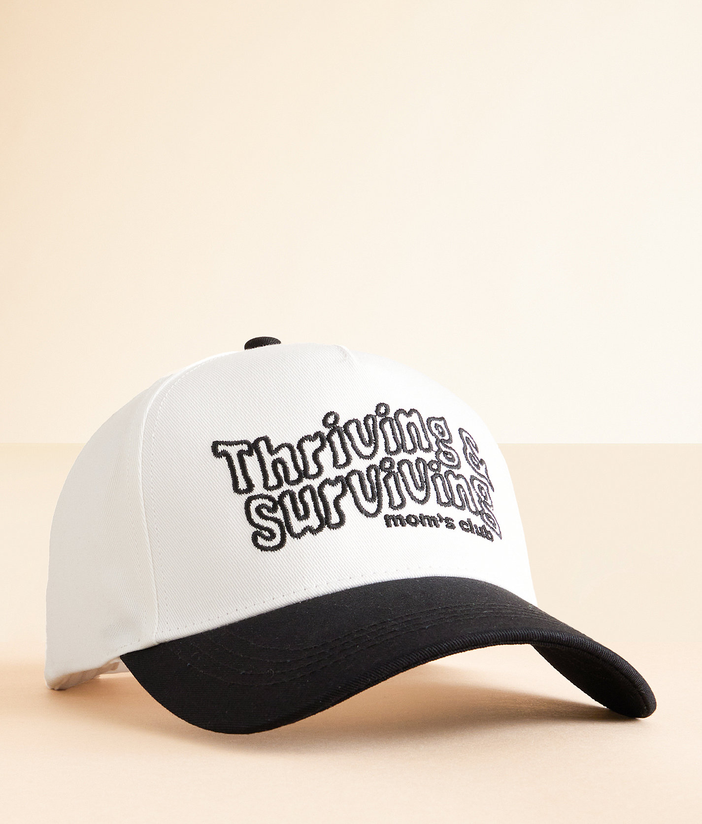 David & Young Thriving & Surviving Baseball Hat - Women's Hats in Black White