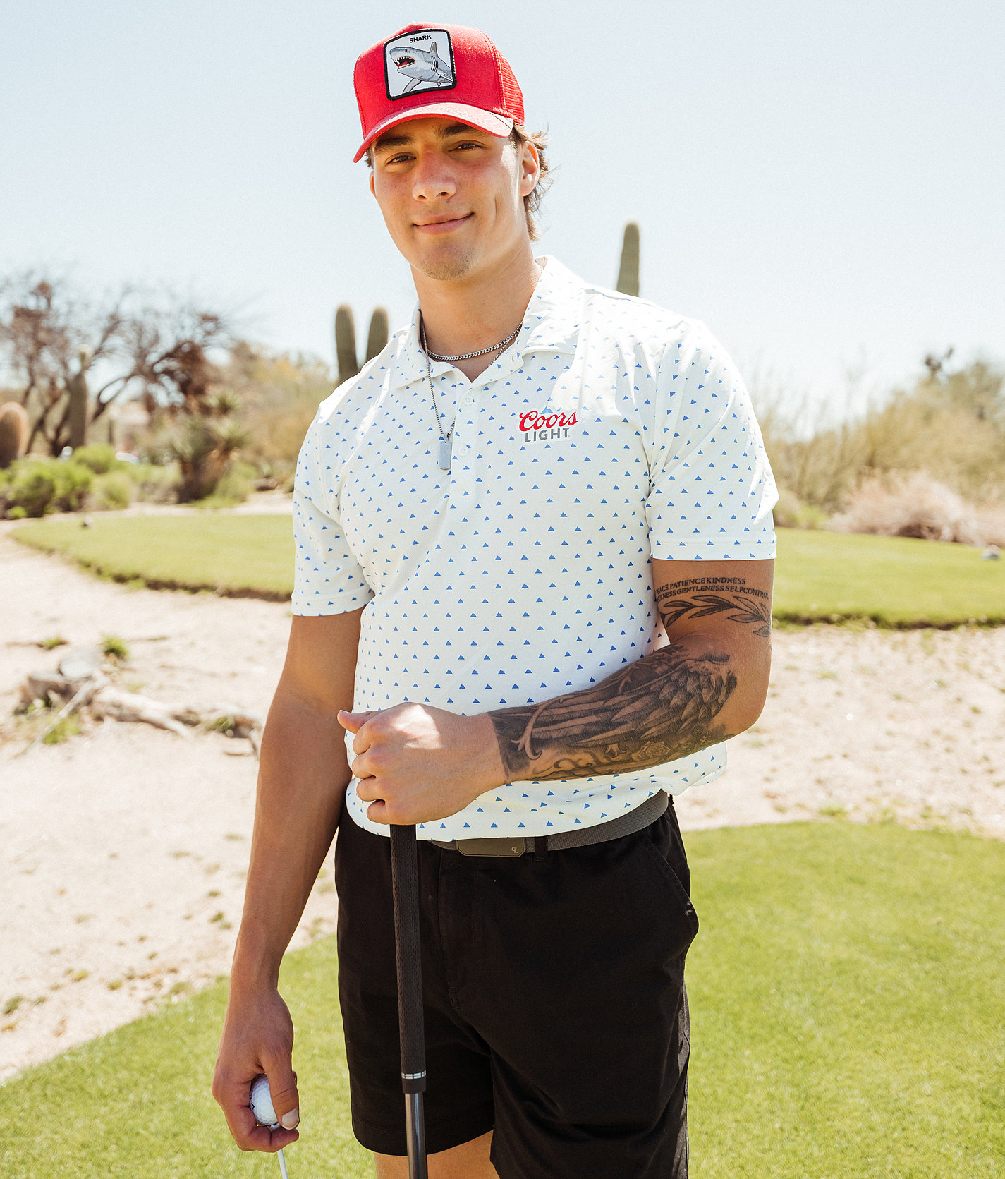 Valor Coors Light® Mountain Mosaic Polo - Men's Polos in White