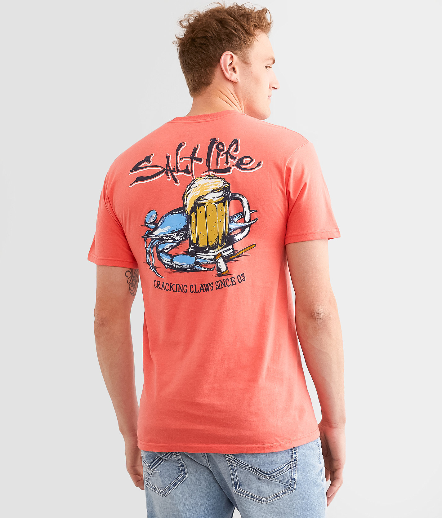 Salt Life Bushel N Beer T-Shirt - Men's T-Shirts in Burnt Coral