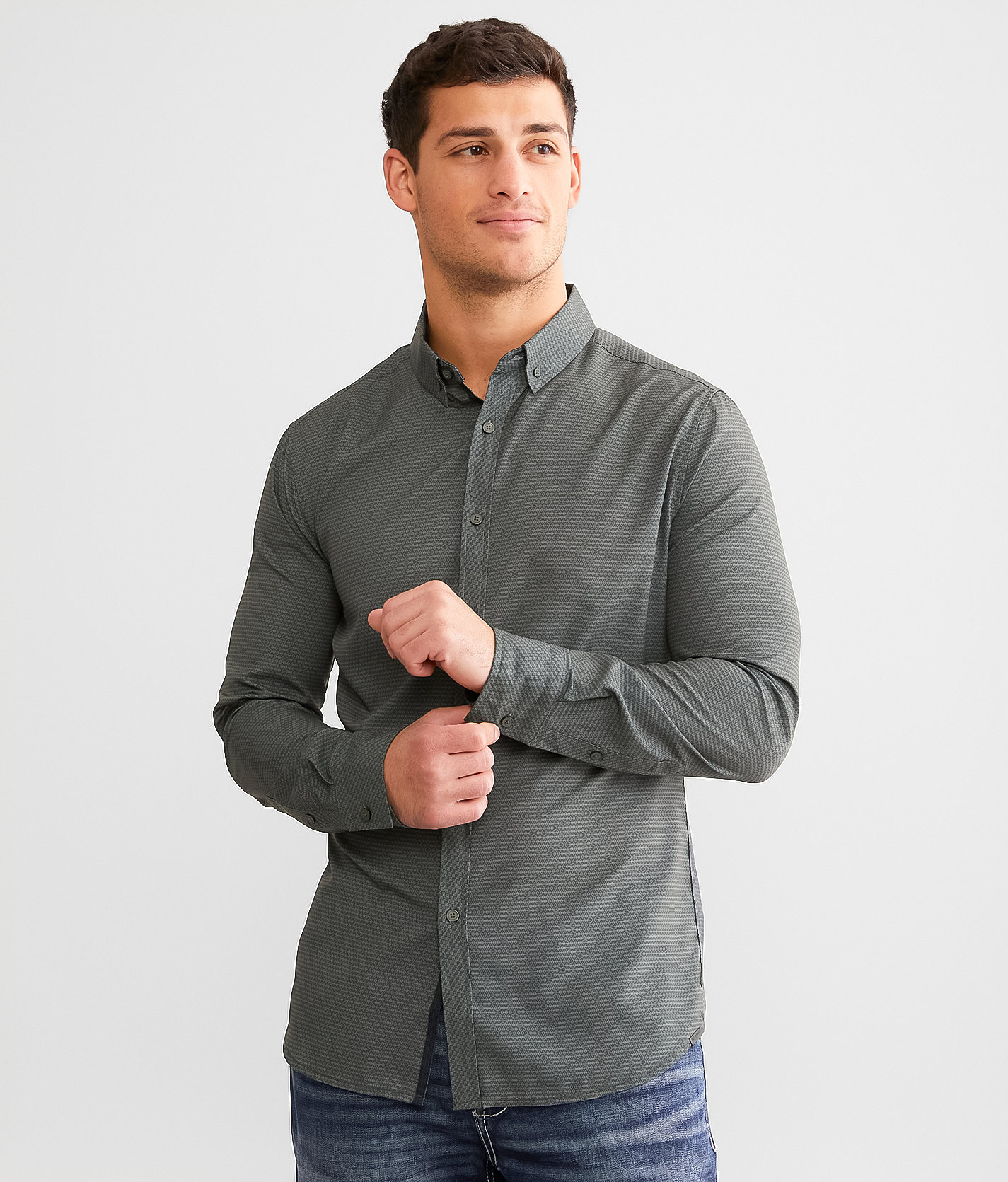 J.B. Holt Tailored Performance Stretch Shirt - Men's Shirts in Dark Olive