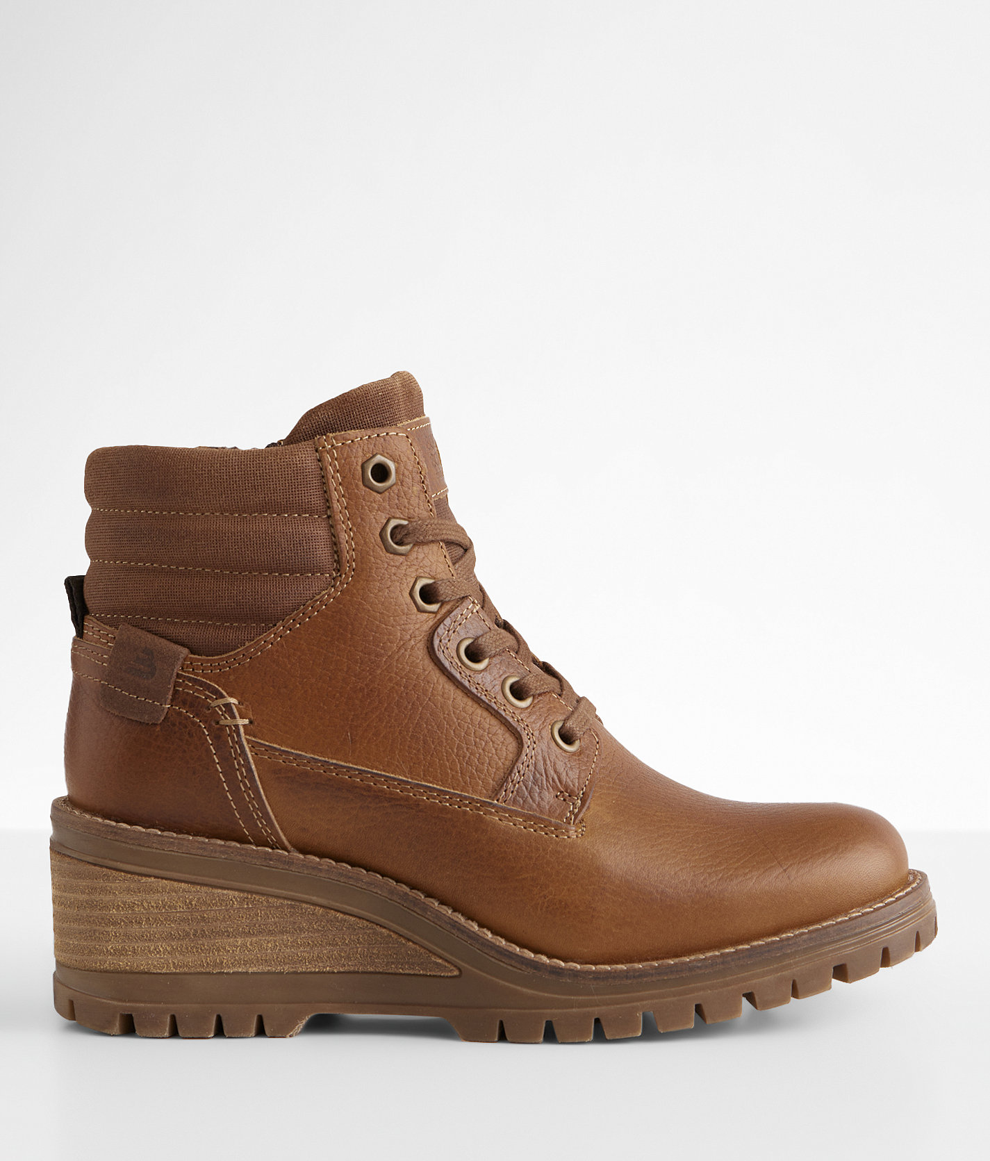 Bullboxer B-52 Leather Wedge Boot - Women's Shoes in Cognac