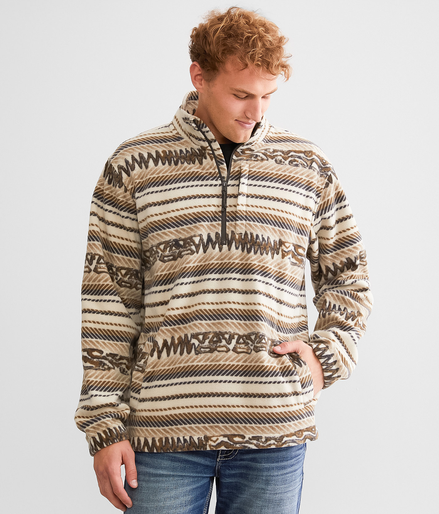 Billabong Boundary Fleece Pullover - Men's Sweatshirts in Chino