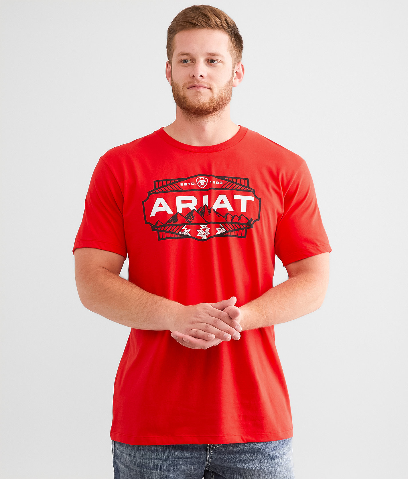 Ariat Casa Grande Lockup T-Shirt - Men's T-Shirts in Mars Red
