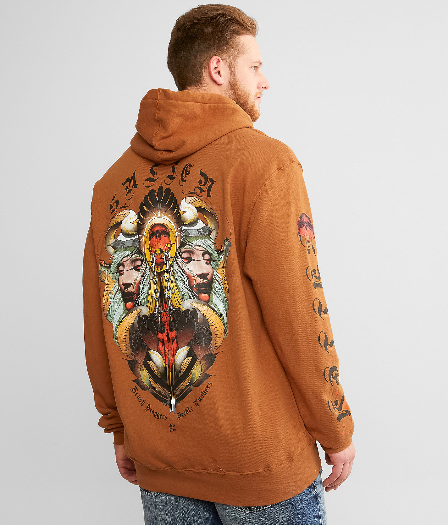 Sullen Fede Gas Hooded Sweatshirt - Men's Sweatshirts in Caramel Cafe