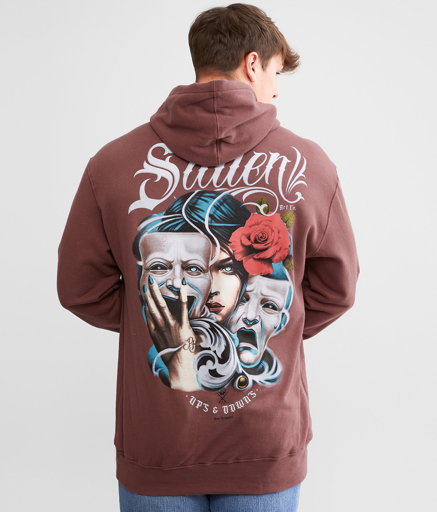 Sullen Ups & Downs Hooded Sweatshirt - Men's Sweatshirts in Maroon