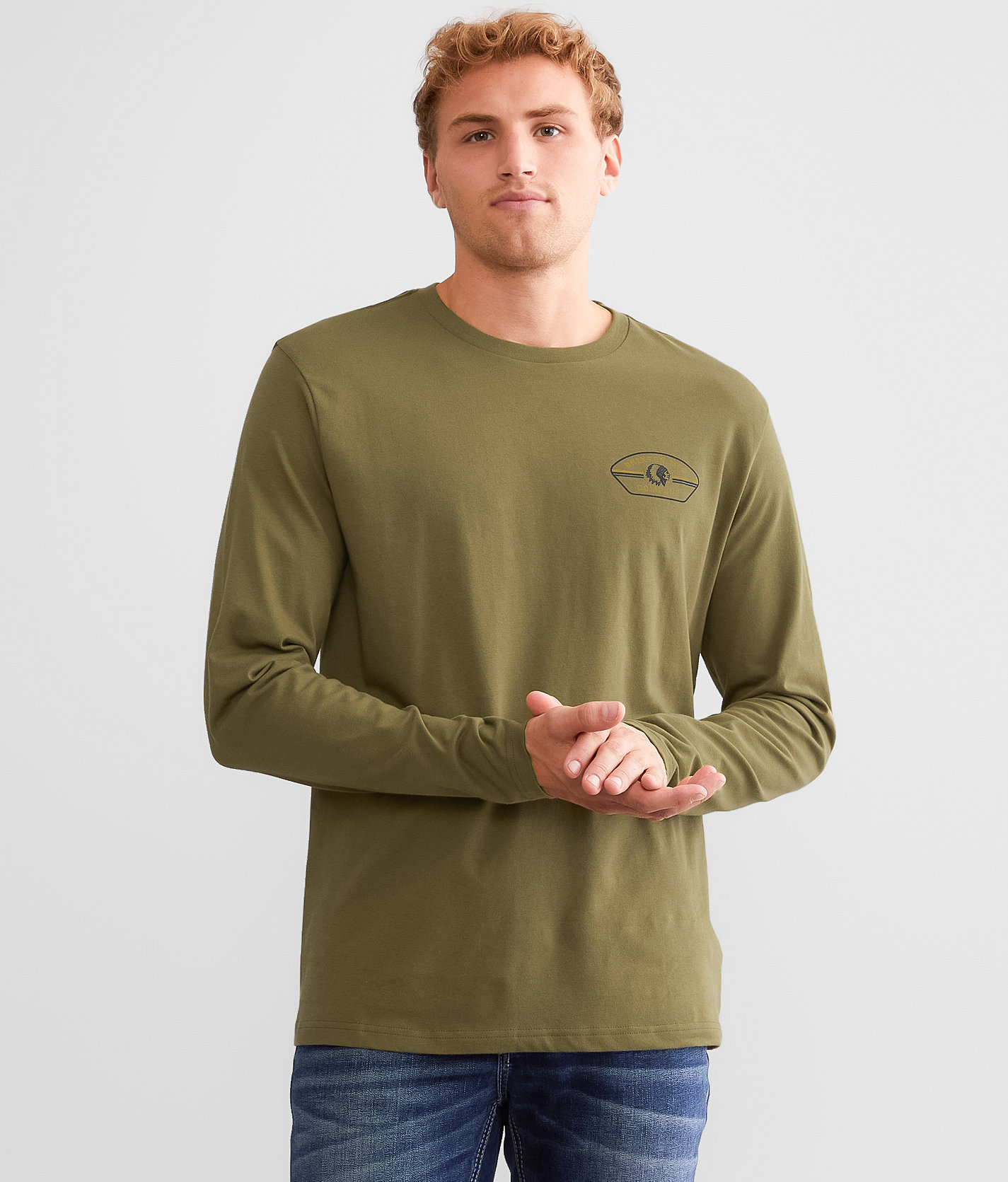 Brixton Ritual Danner T-Shirt - Men's T-Shirts in Military Olive
