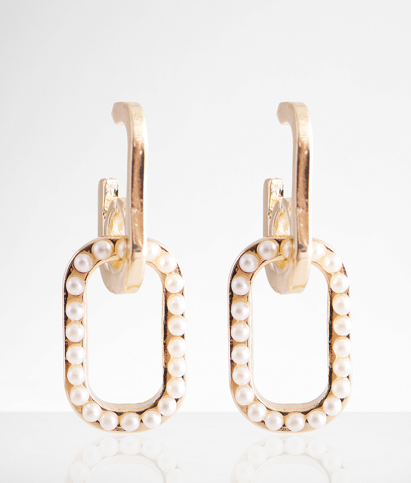 boutique by BKE Faux Pearl Linked Earring - Women's Jewelry in Gold