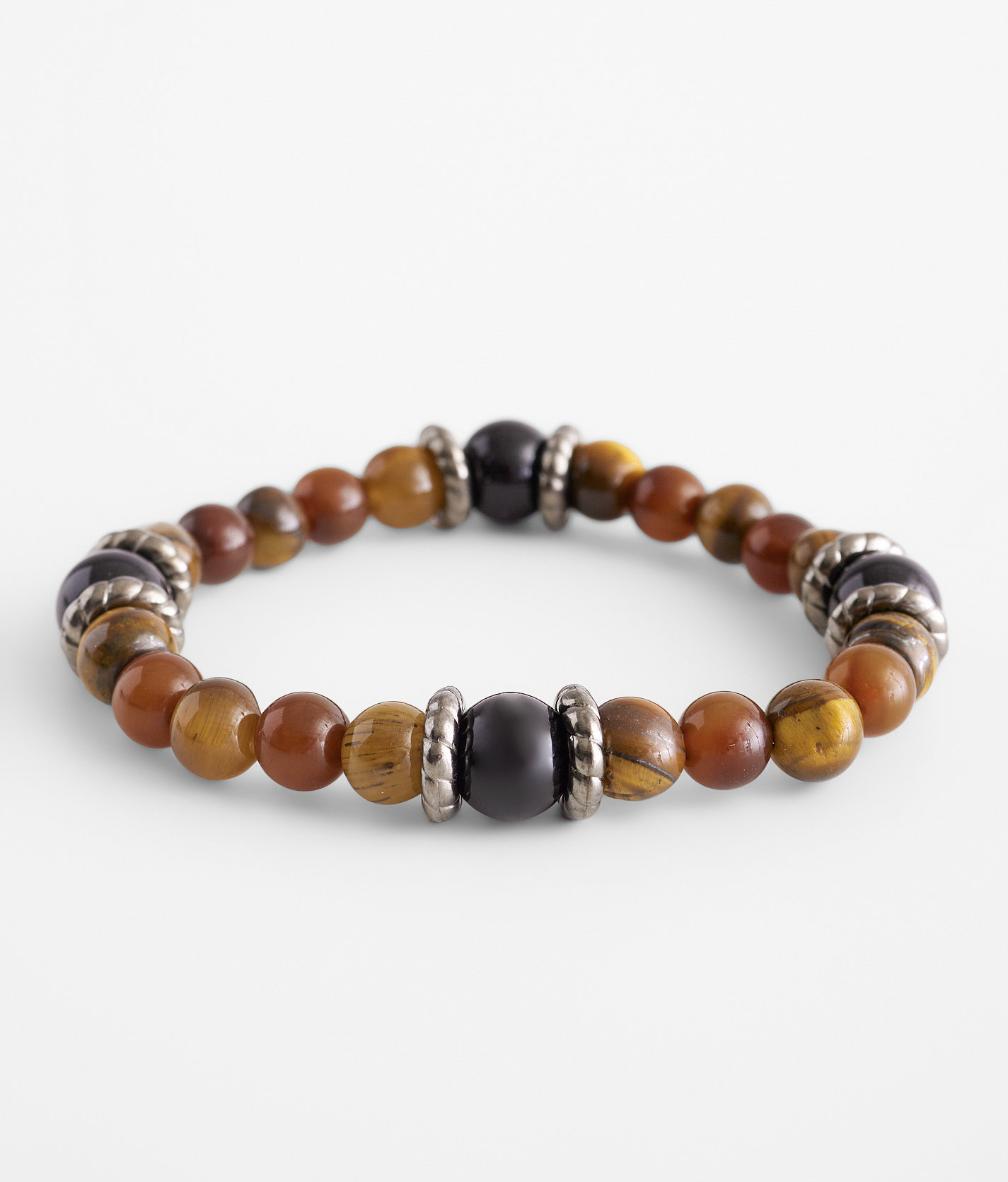 BKE Brown & Black Beaded Bracelet - Men's Jewelry in Brown