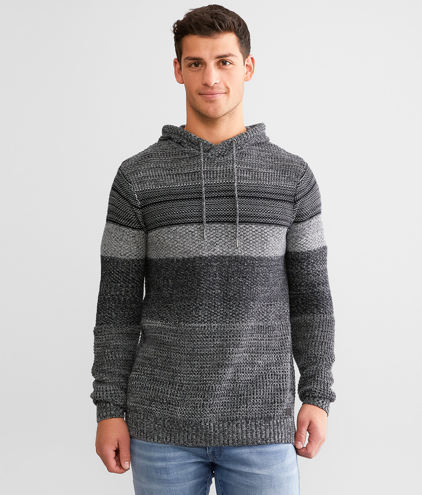 Outpost Makers Mixed Yarn Hoodie - Men's Sweaters in Black