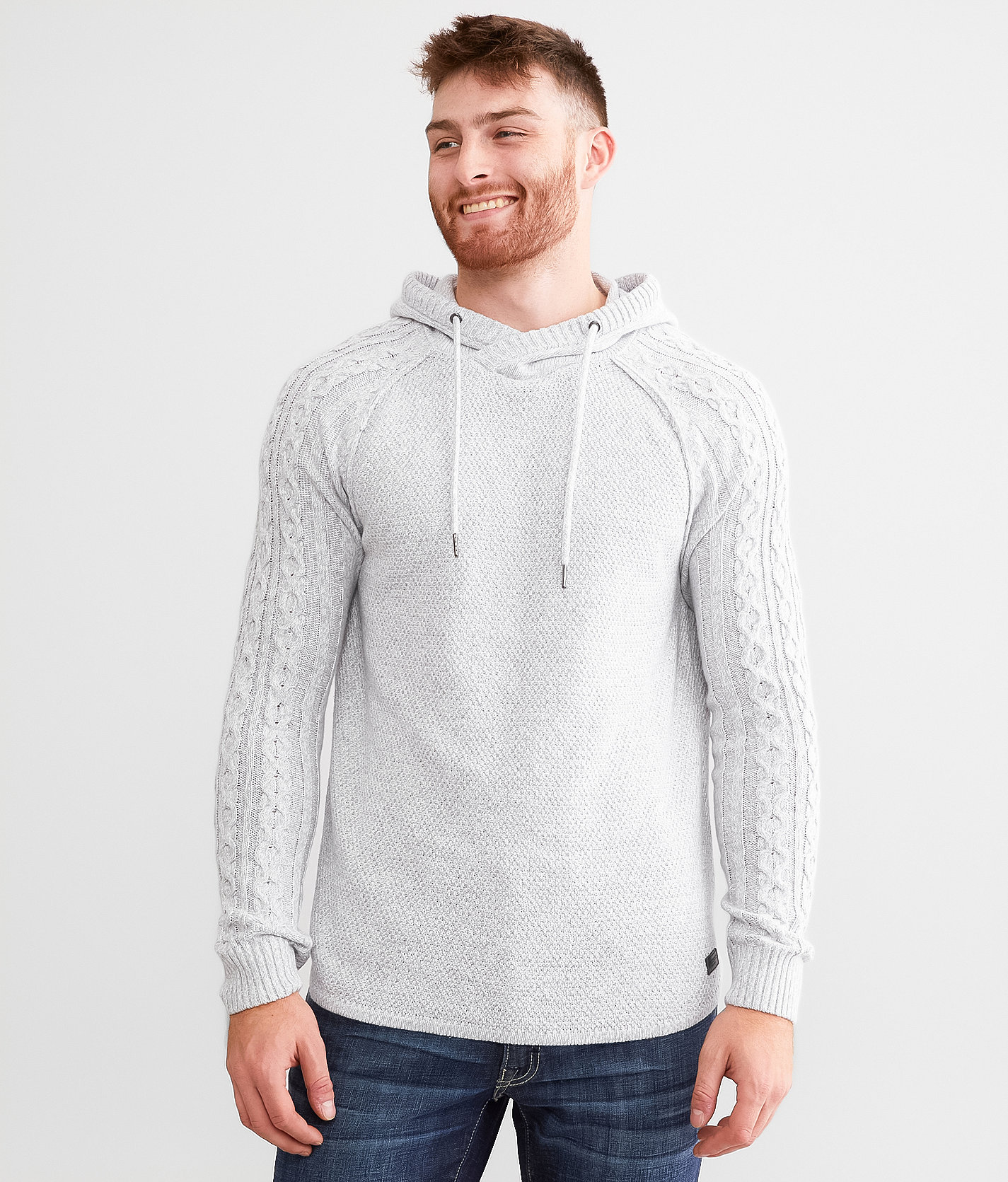 Outpost Makers Crossover Hooded Sweater - Men's Sweaters in Bright White