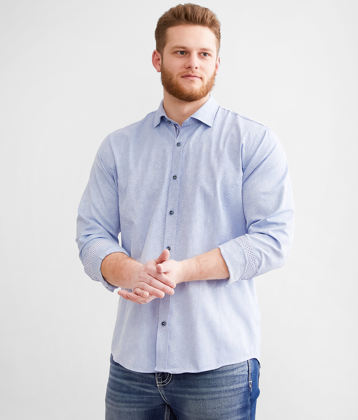Eight X Crackle Shirt - Men's Shirts in Light Blue