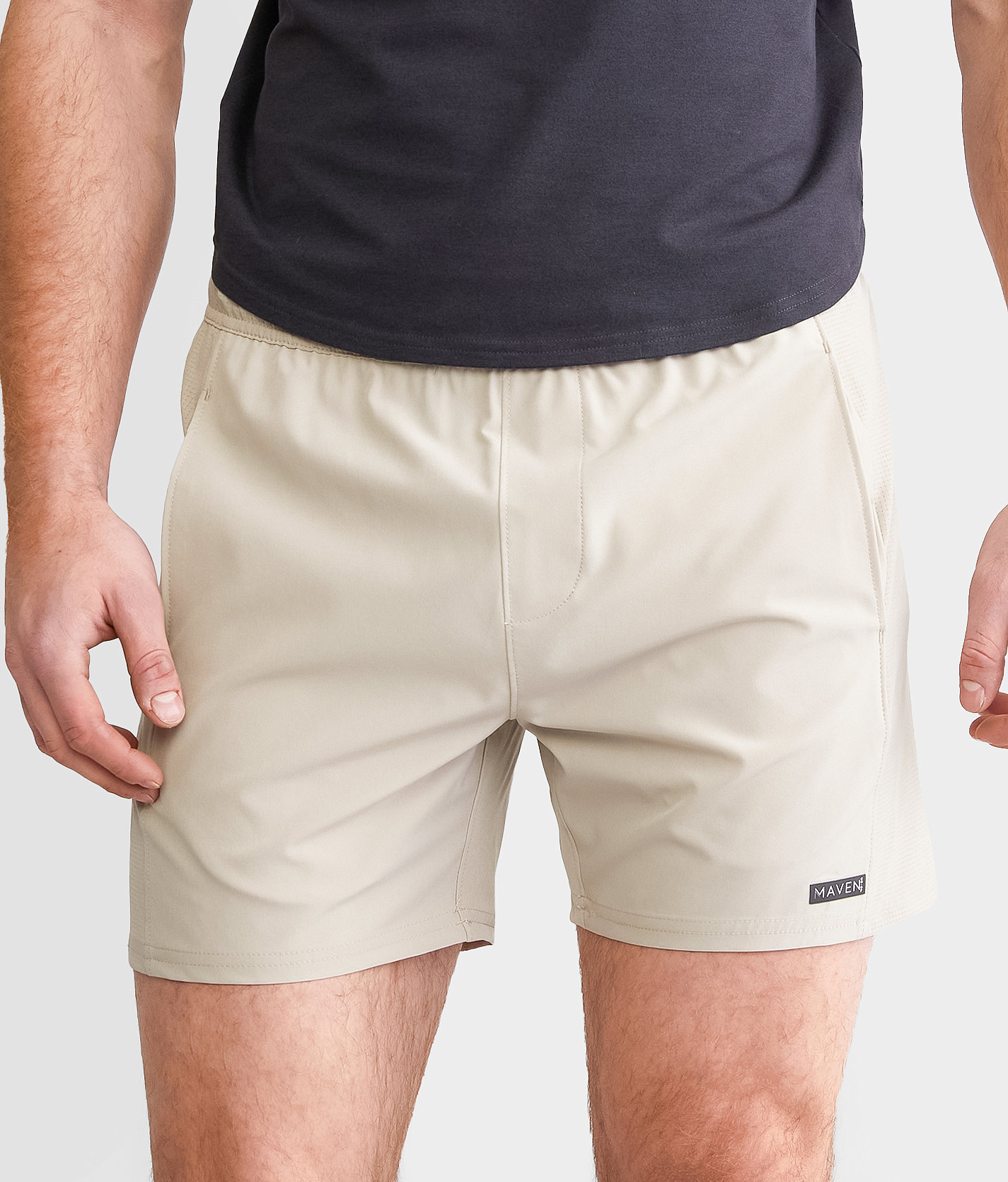 Maven Co-op Train Performance Stretch Short - Men's Activewear in Desert